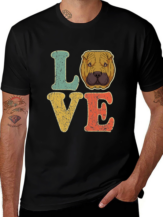 Vintage Dog Love T-Shirt - Shar Pei