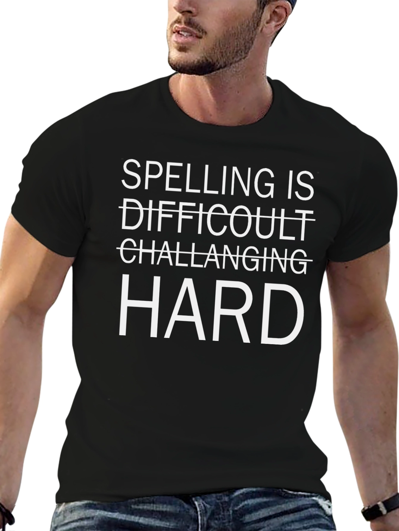 Spelling Is Hard Graphic Tee - Funny T-Shirt