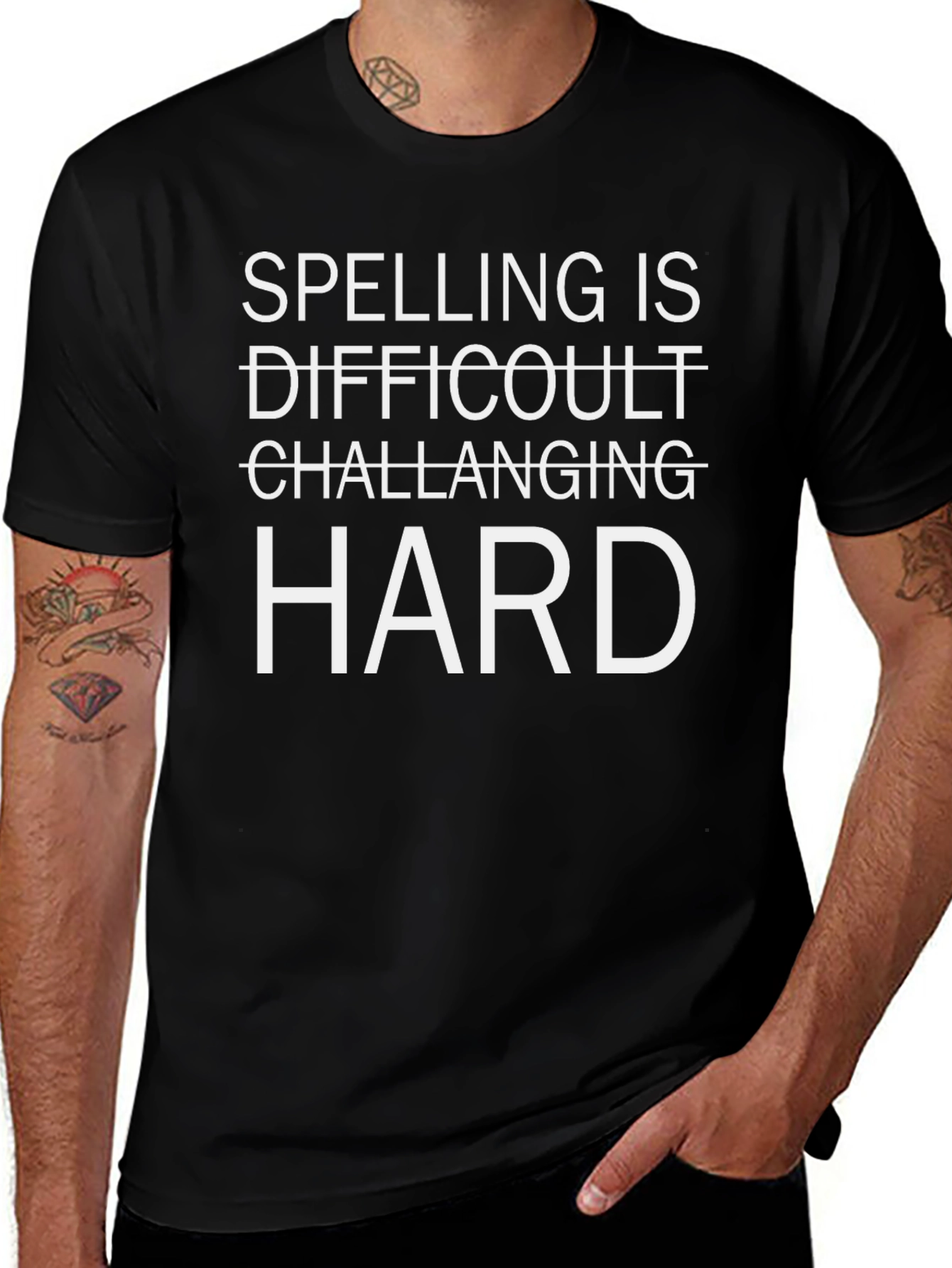 Spelling Is Hard Graphic Tee - Funny T-Shirt