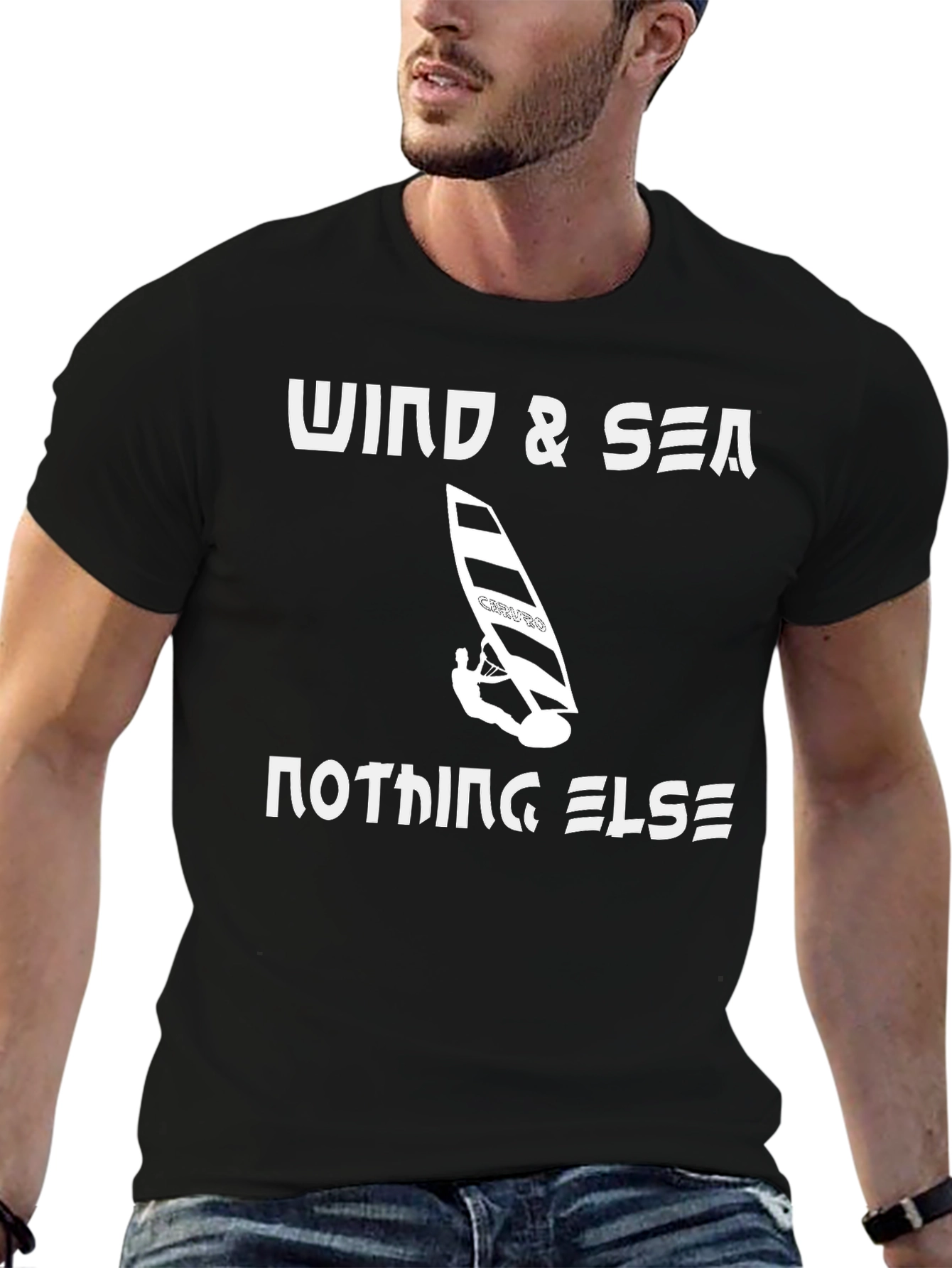 Wind & Sea Black Graphic Tee