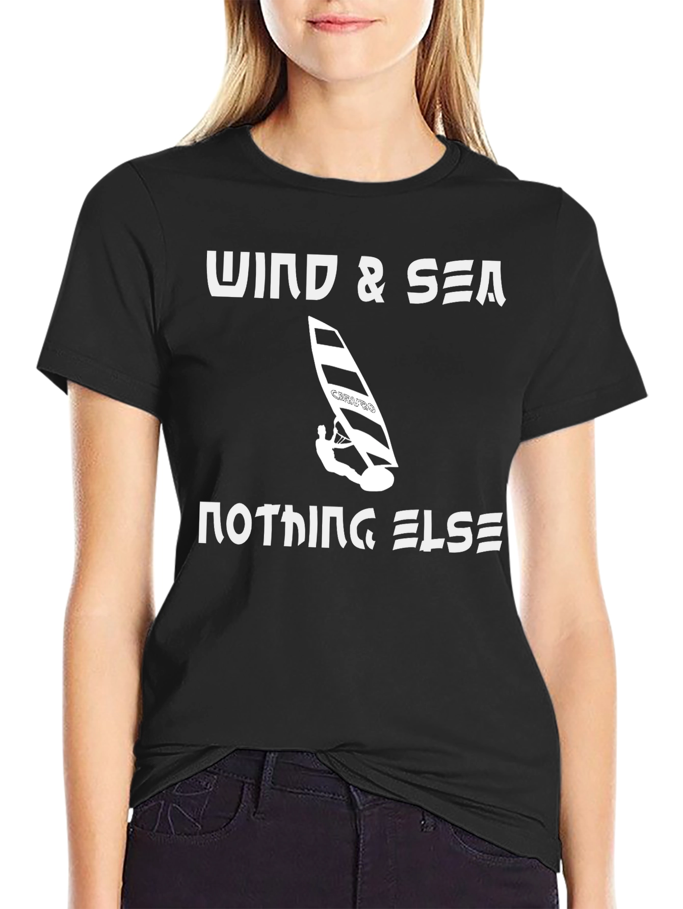 Wind & Sea Black Graphic Tee