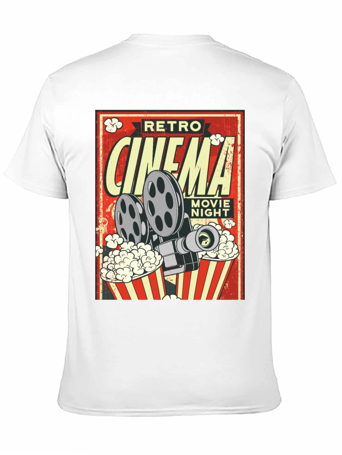 Retro Cinema Movie Night Black T-Shirt