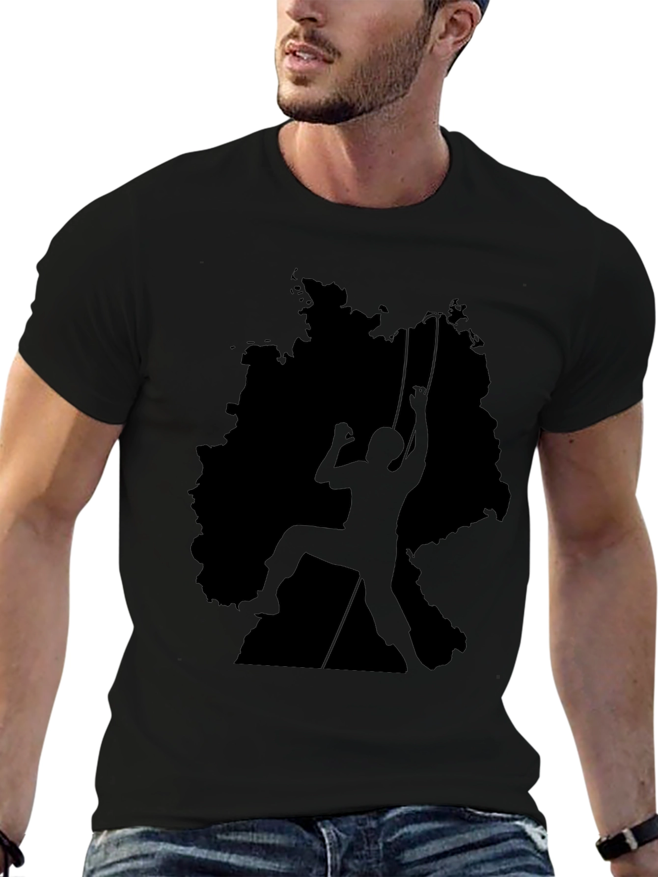 Climbing Germany T-Shirt - Black Graphic Tee