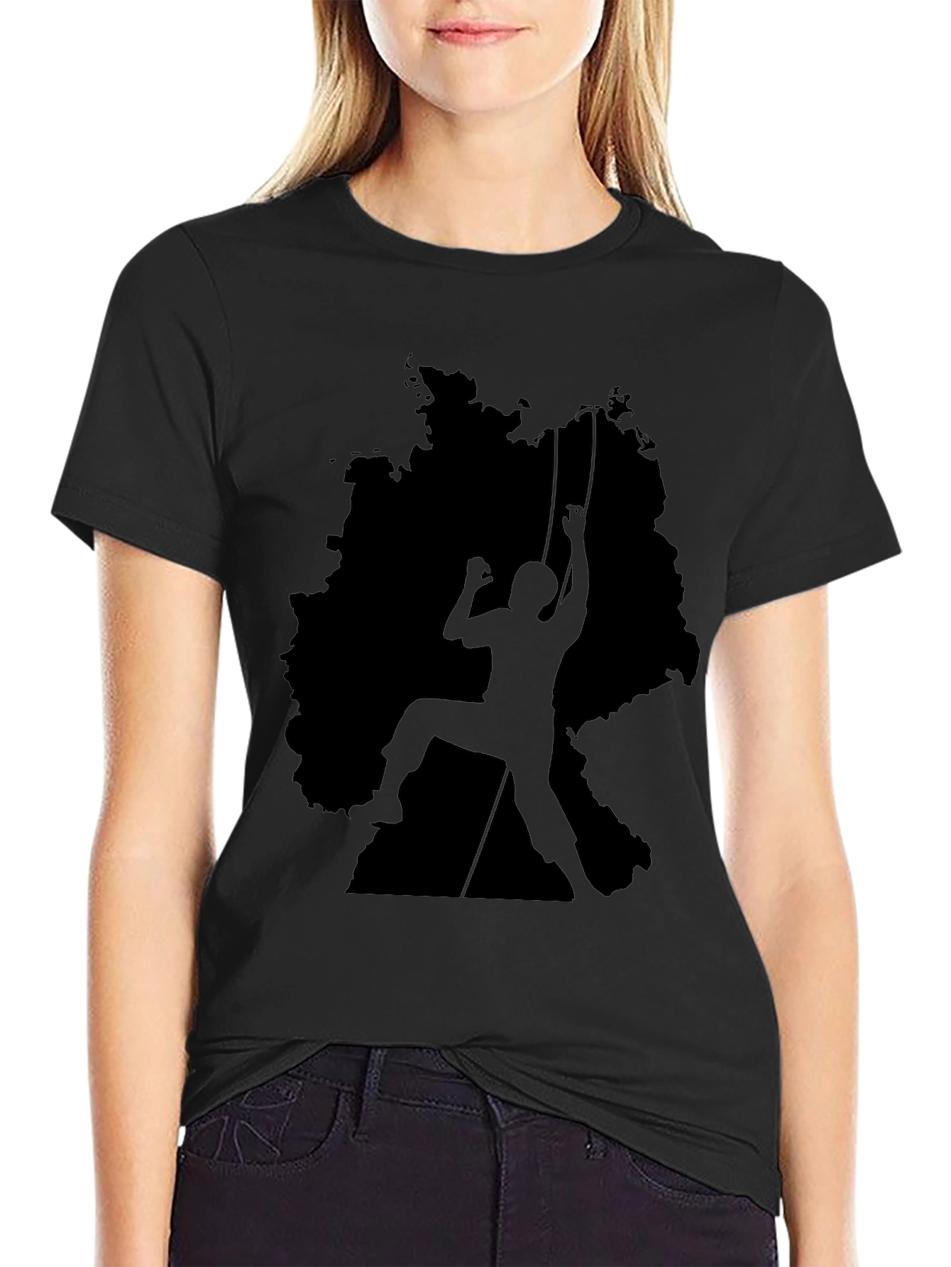 Climbing Germany T-Shirt - Black Graphic Tee