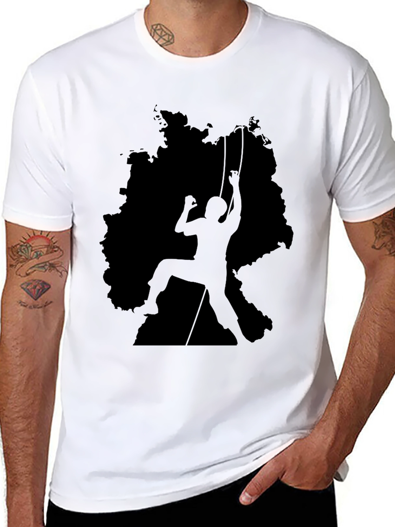 Climbing Germany T-Shirt - Black Graphic Tee