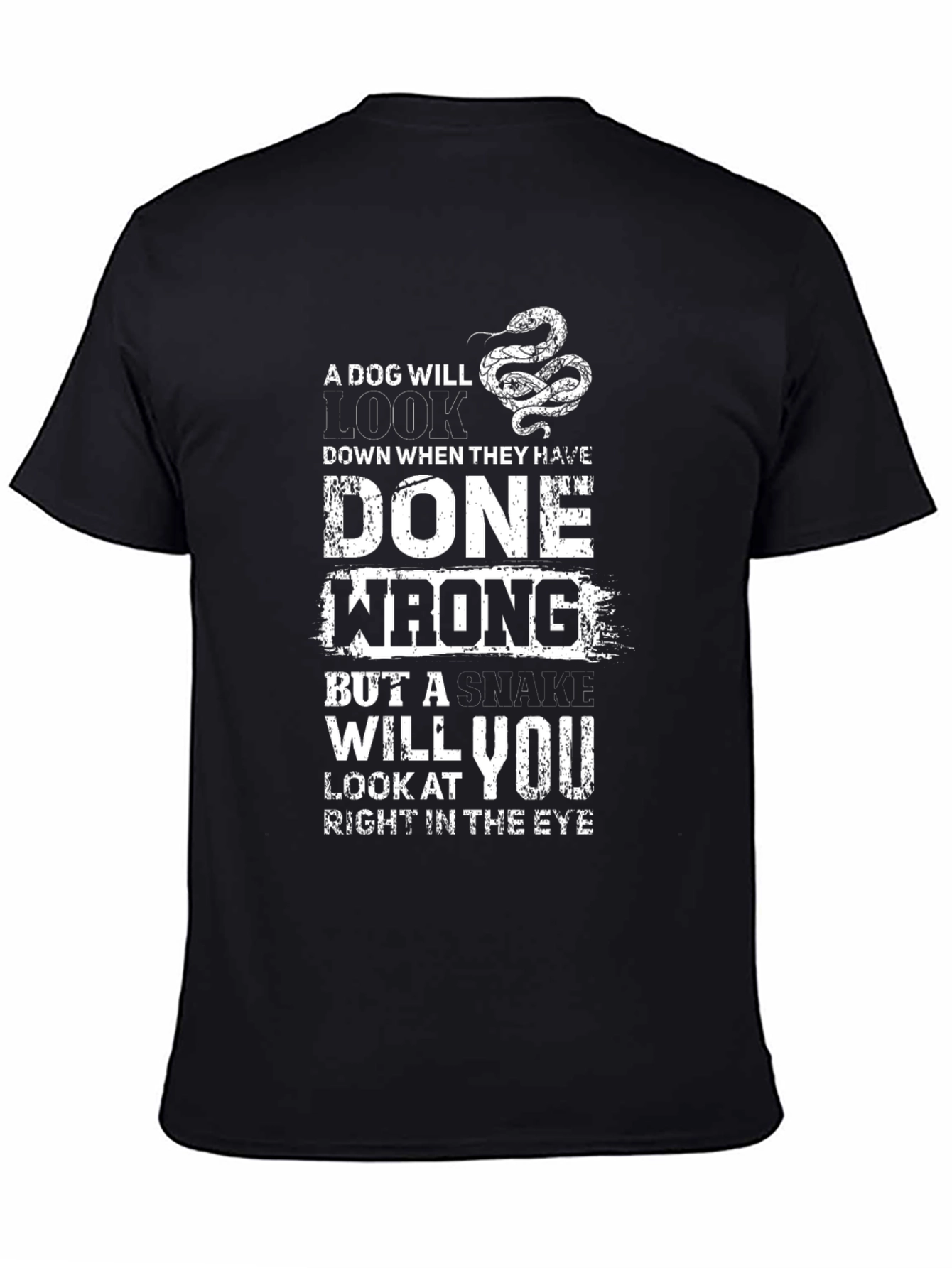 Dog vs Snake Graphic Tee - Mens Black T-Shirt