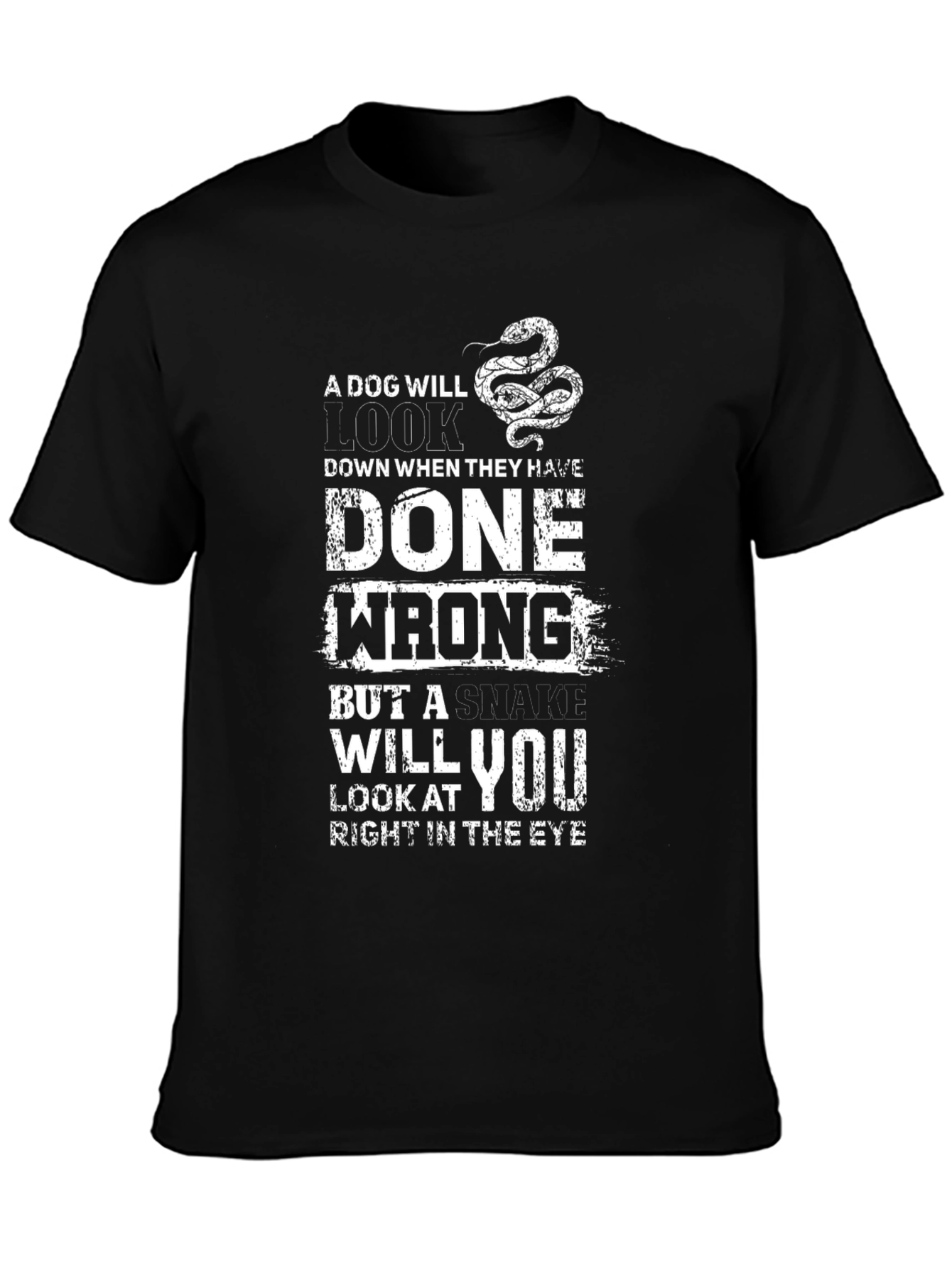 Dog vs Snake Graphic Tee - Mens Black T-Shirt