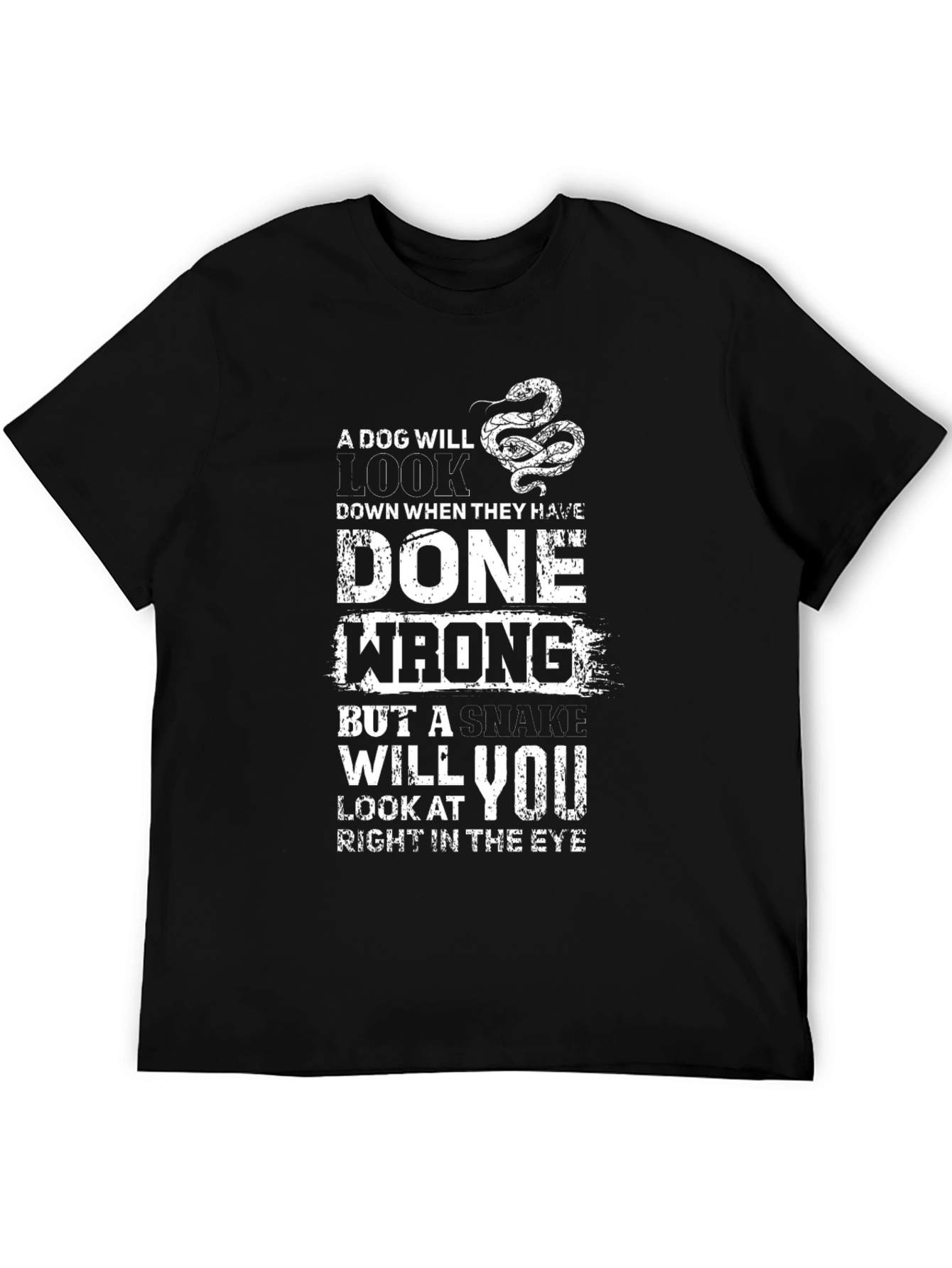 Dog vs Snake Graphic Tee - Mens Black T-Shirt