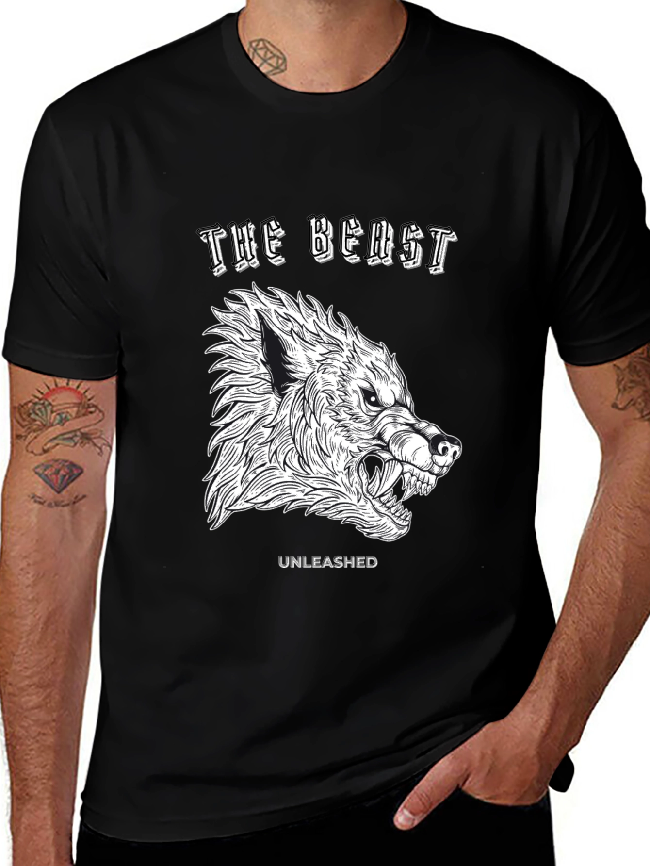The Beast Unleashed Graphic T-Shirt - Black