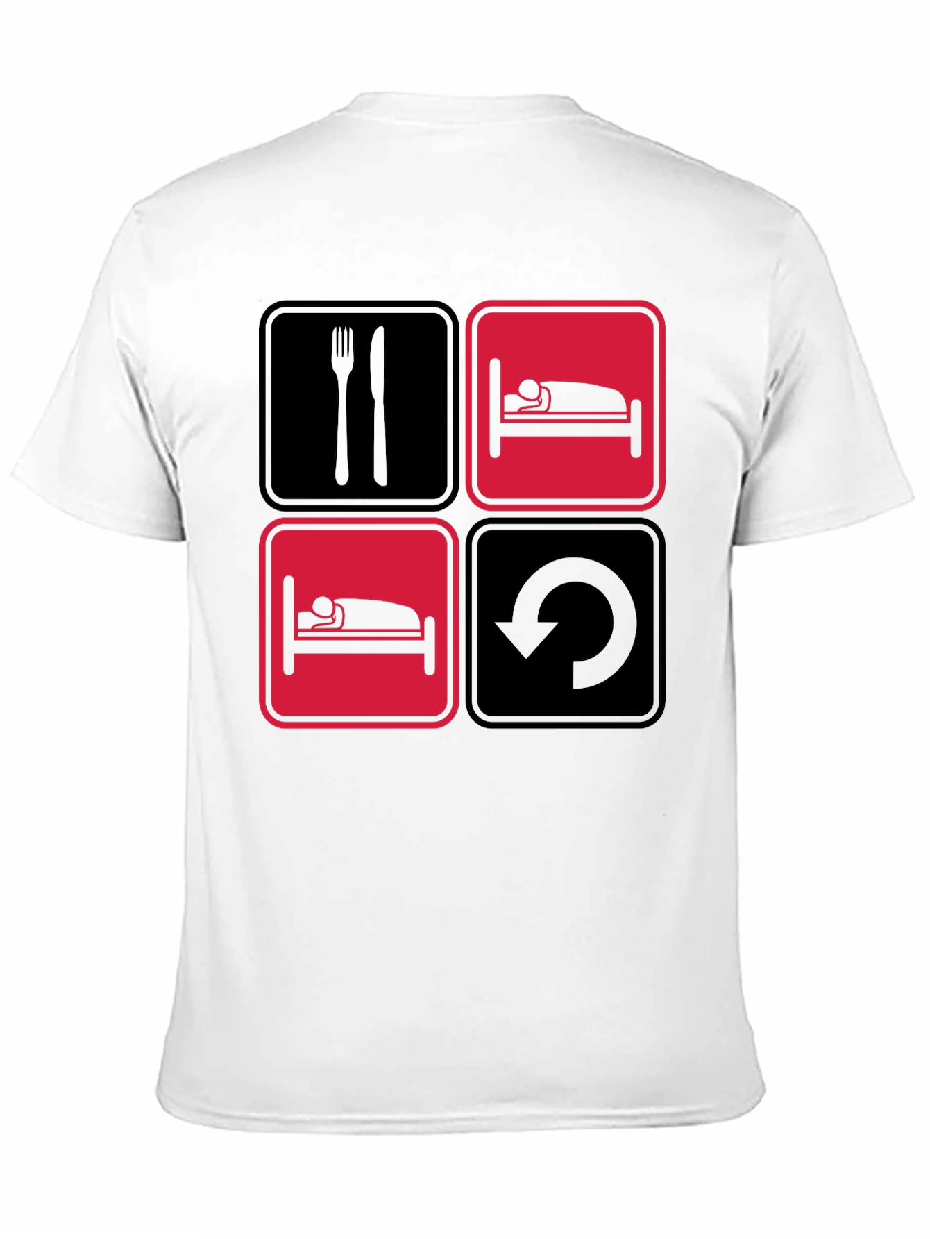 Eat Sleep Repeat Funny T-Shirt