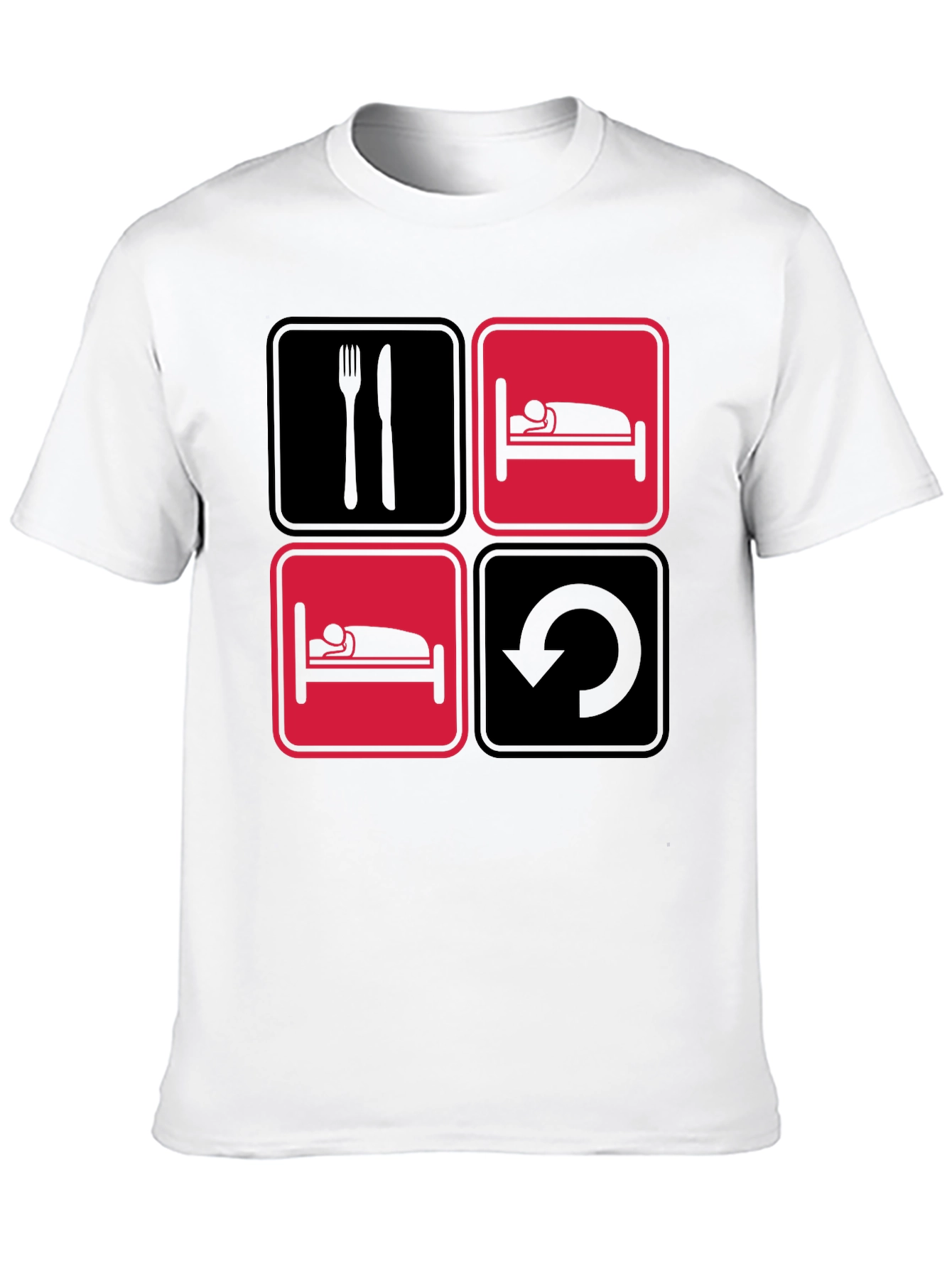 Eat Sleep Repeat Funny T-Shirt