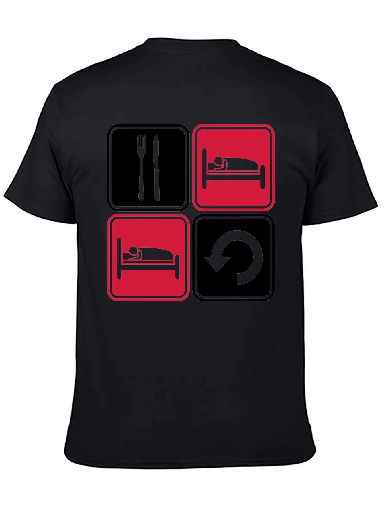 Eat Sleep Repeat Funny T-Shirt