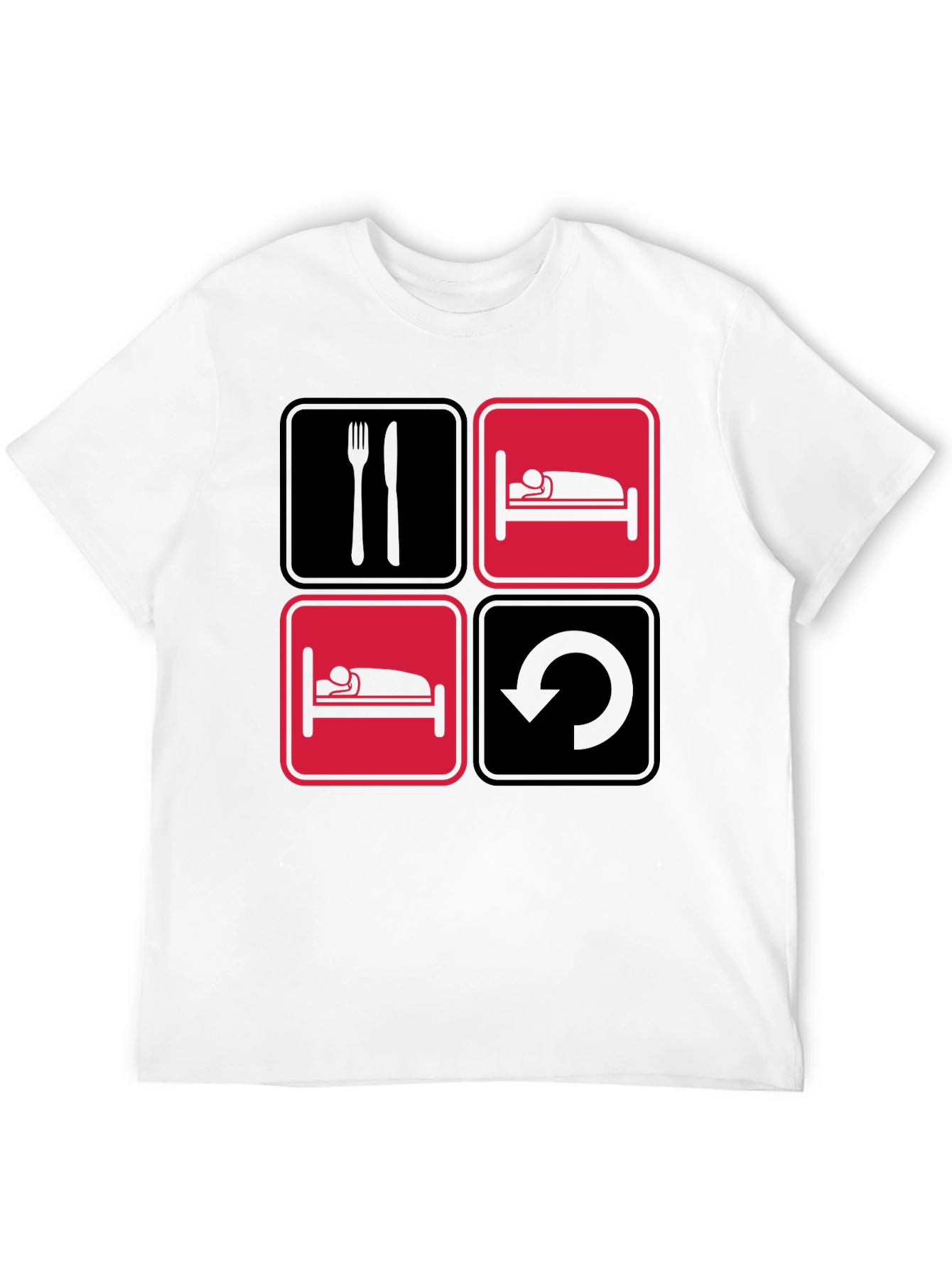 Eat Sleep Repeat Funny T-Shirt