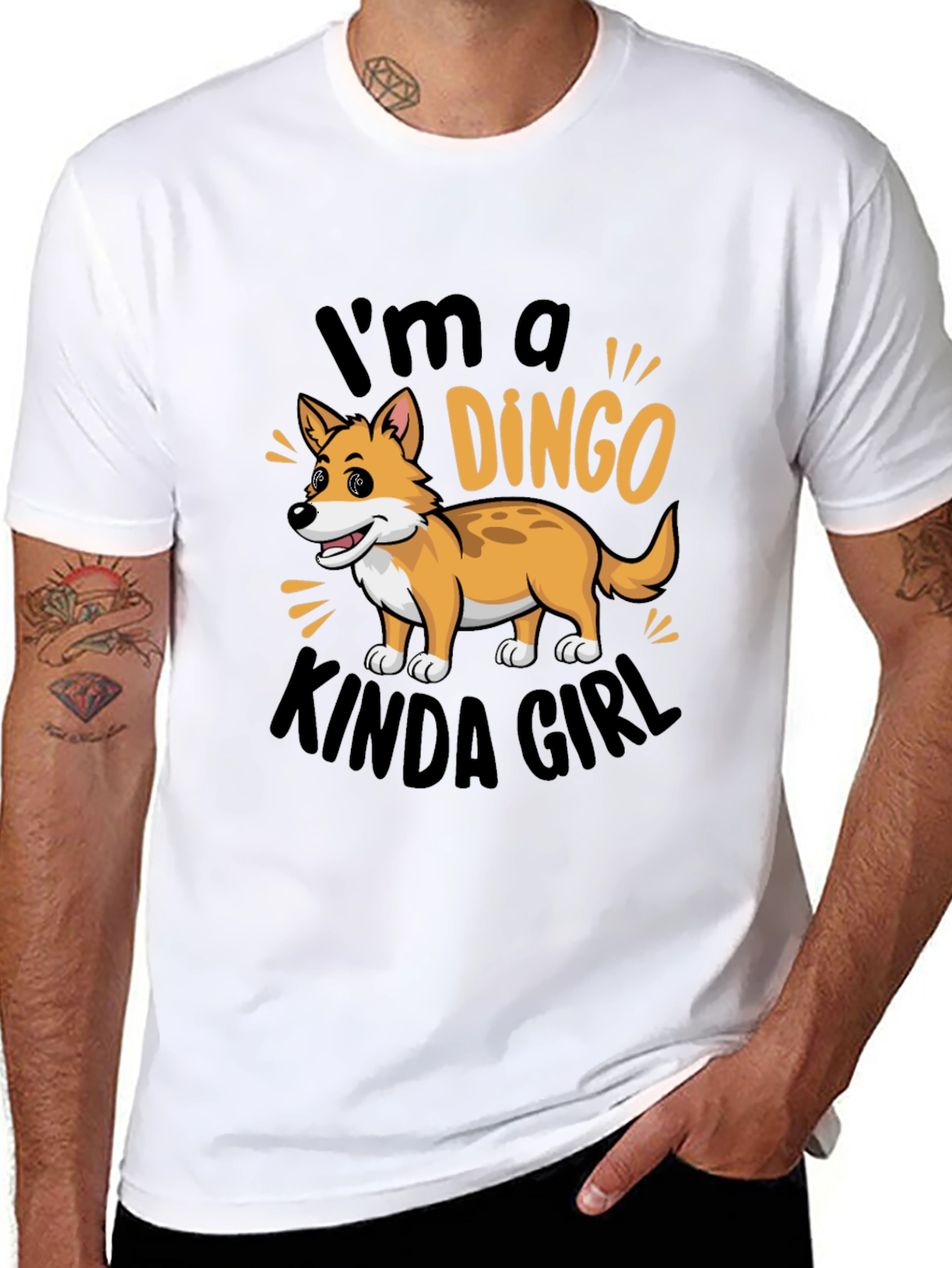 Dingo Kinda Girl T-Shirt: Trendy Animal Lover Tee