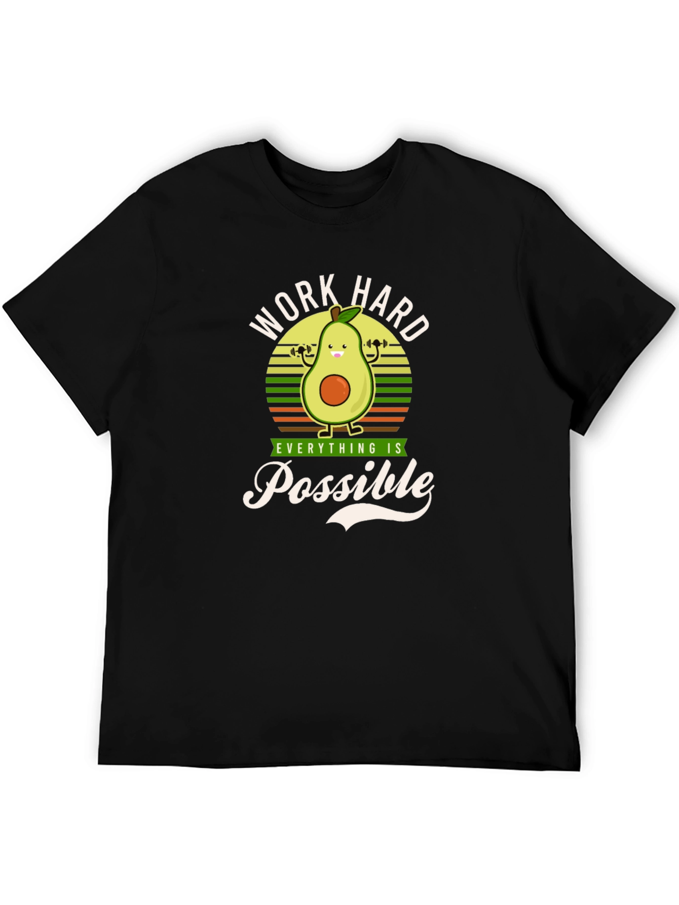 Avocado Workout Graphic T-Shirt