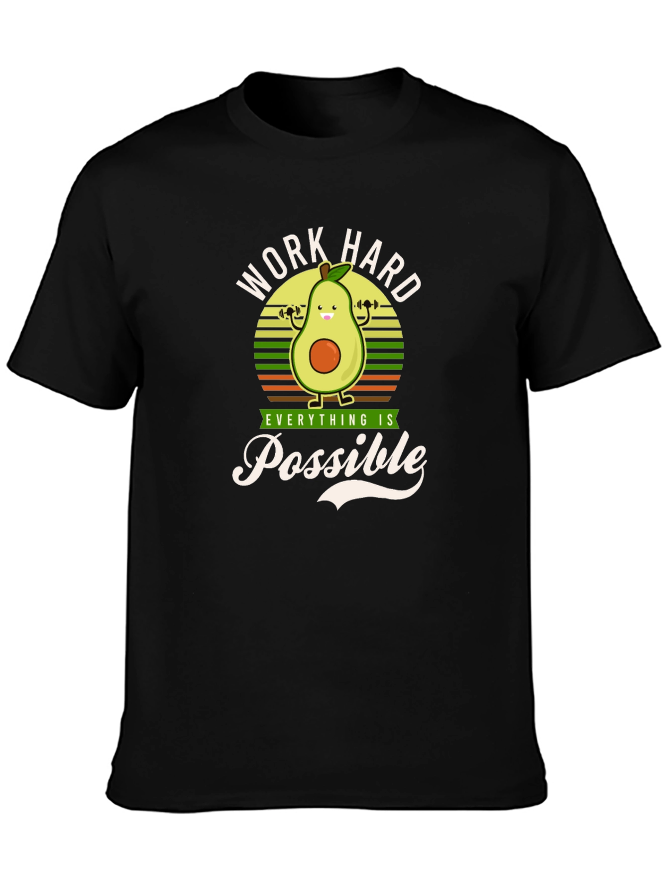 Avocado Workout Graphic T-Shirt