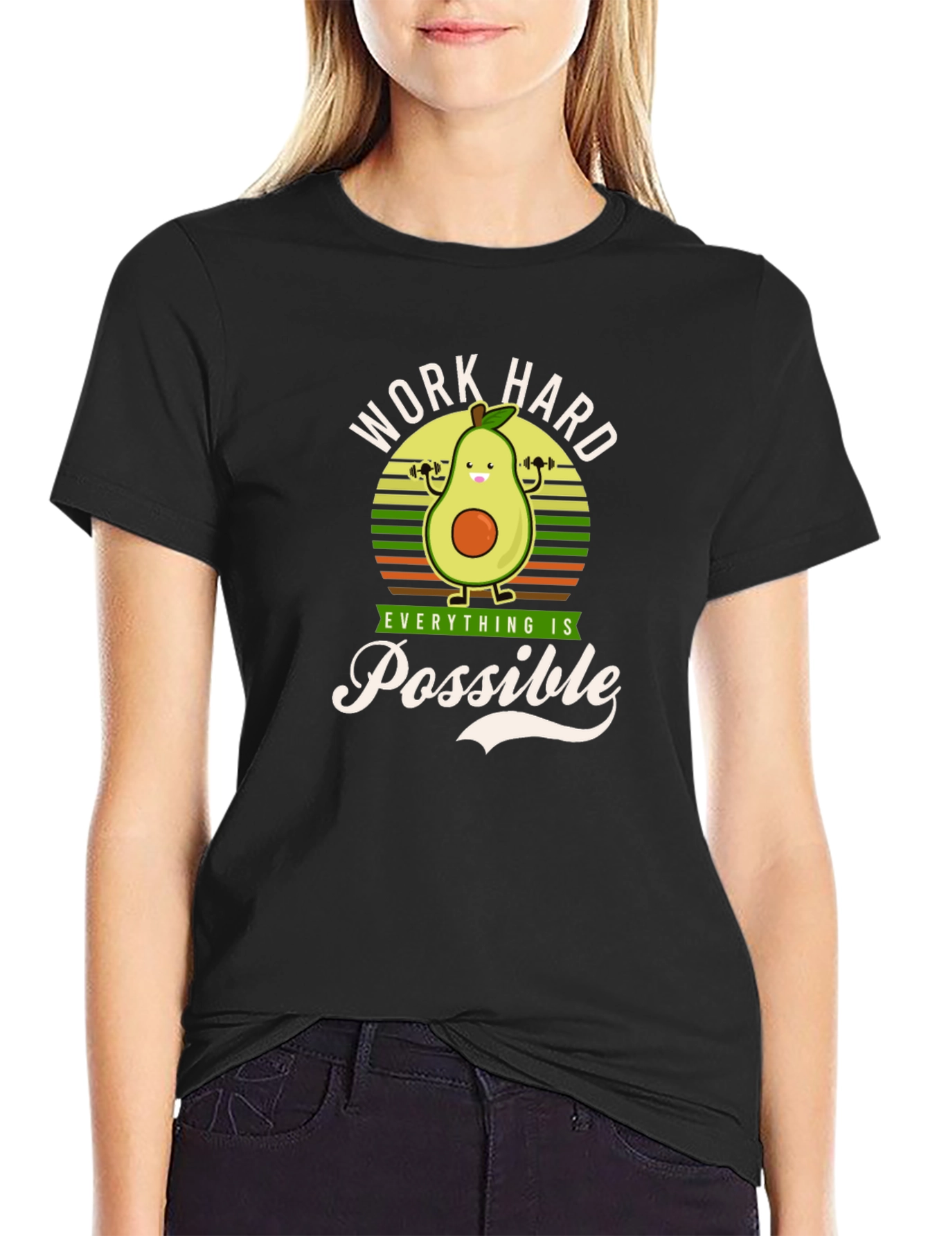 Avocado Workout Graphic T-Shirt
