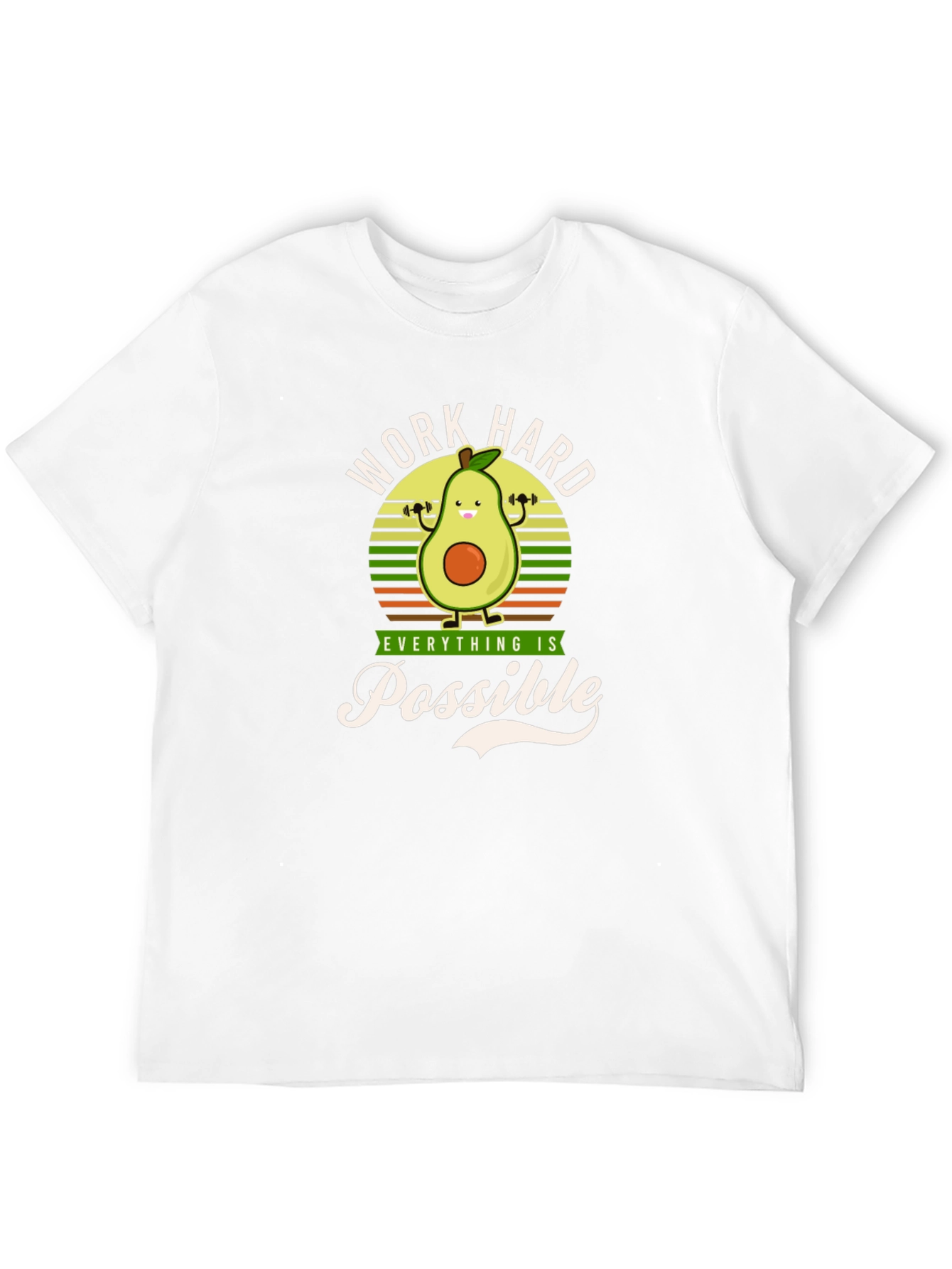 Avocado Workout Graphic T-Shirt