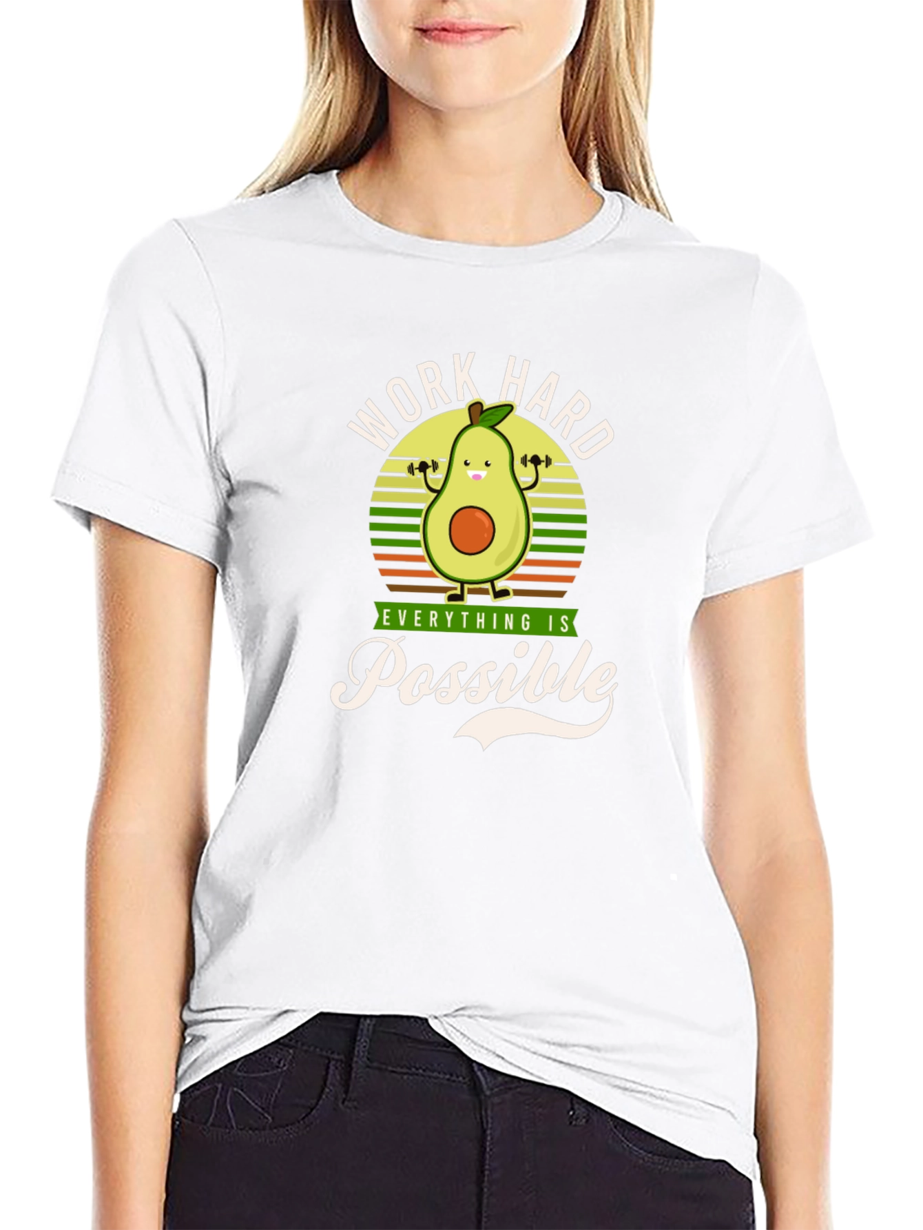 Avocado Workout Graphic T-Shirt