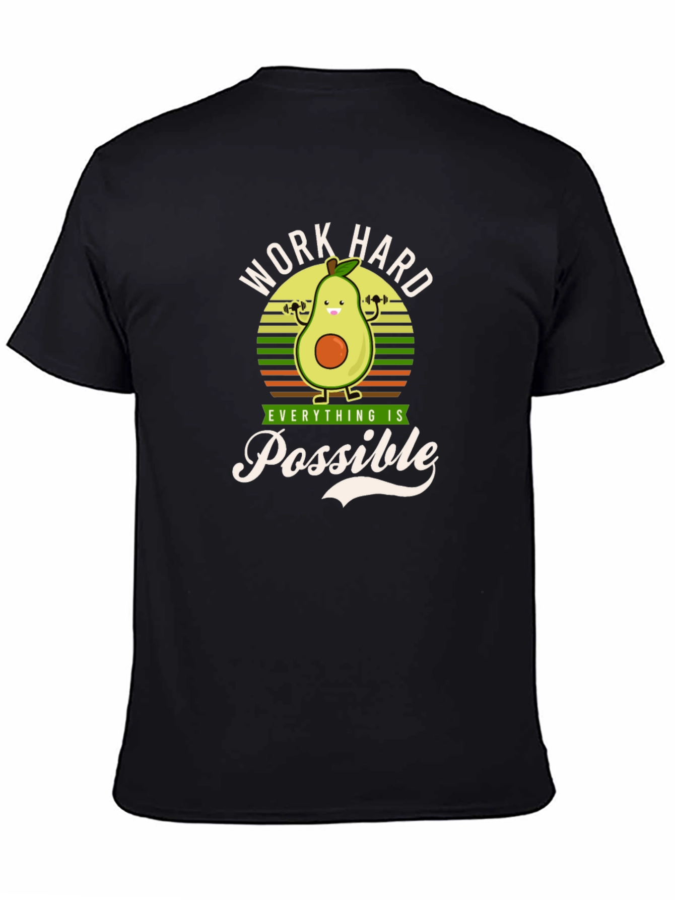 Avocado Workout Graphic T-Shirt
