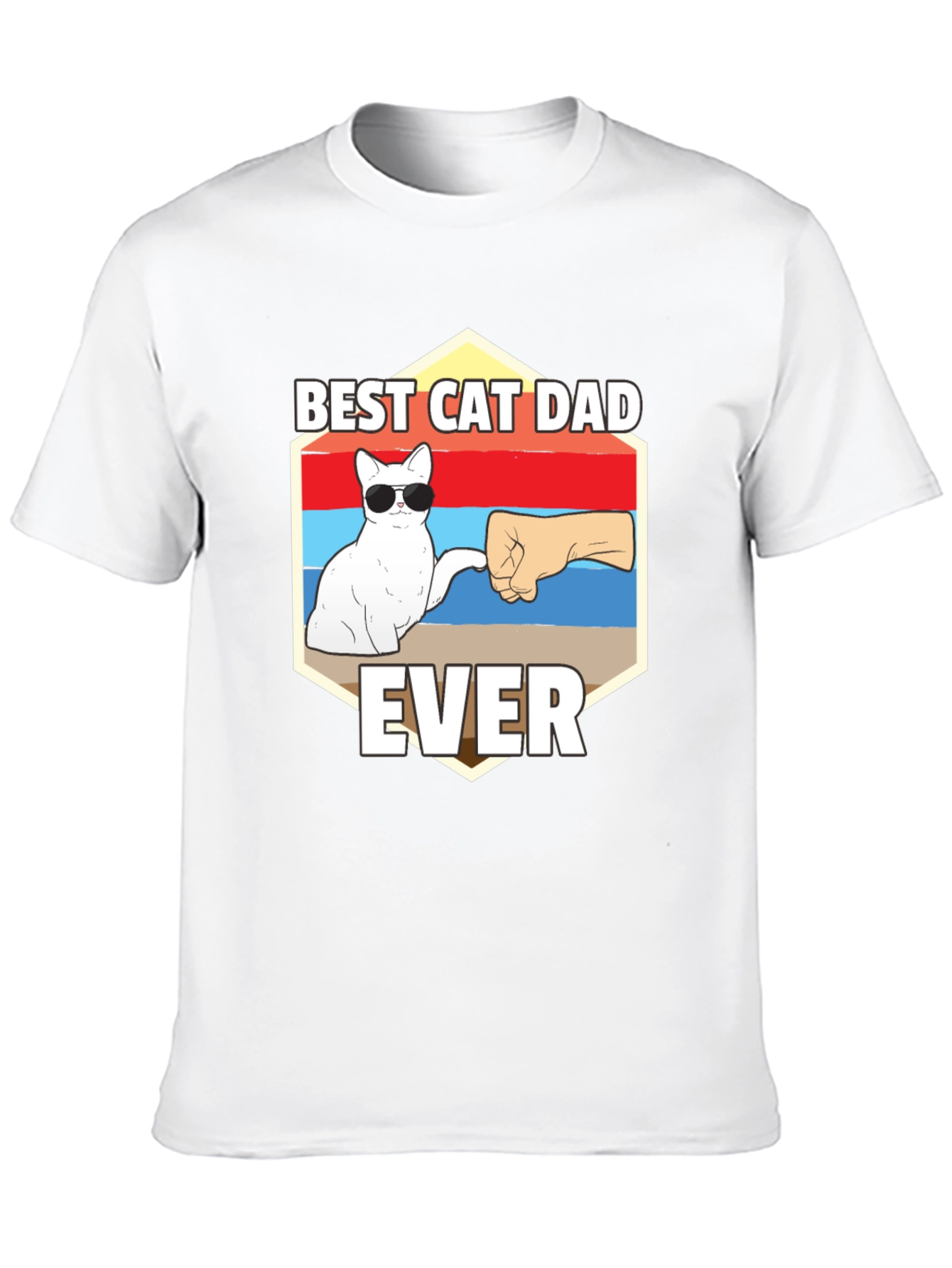 Best Cat Dad Ever Graphic T-Shirt