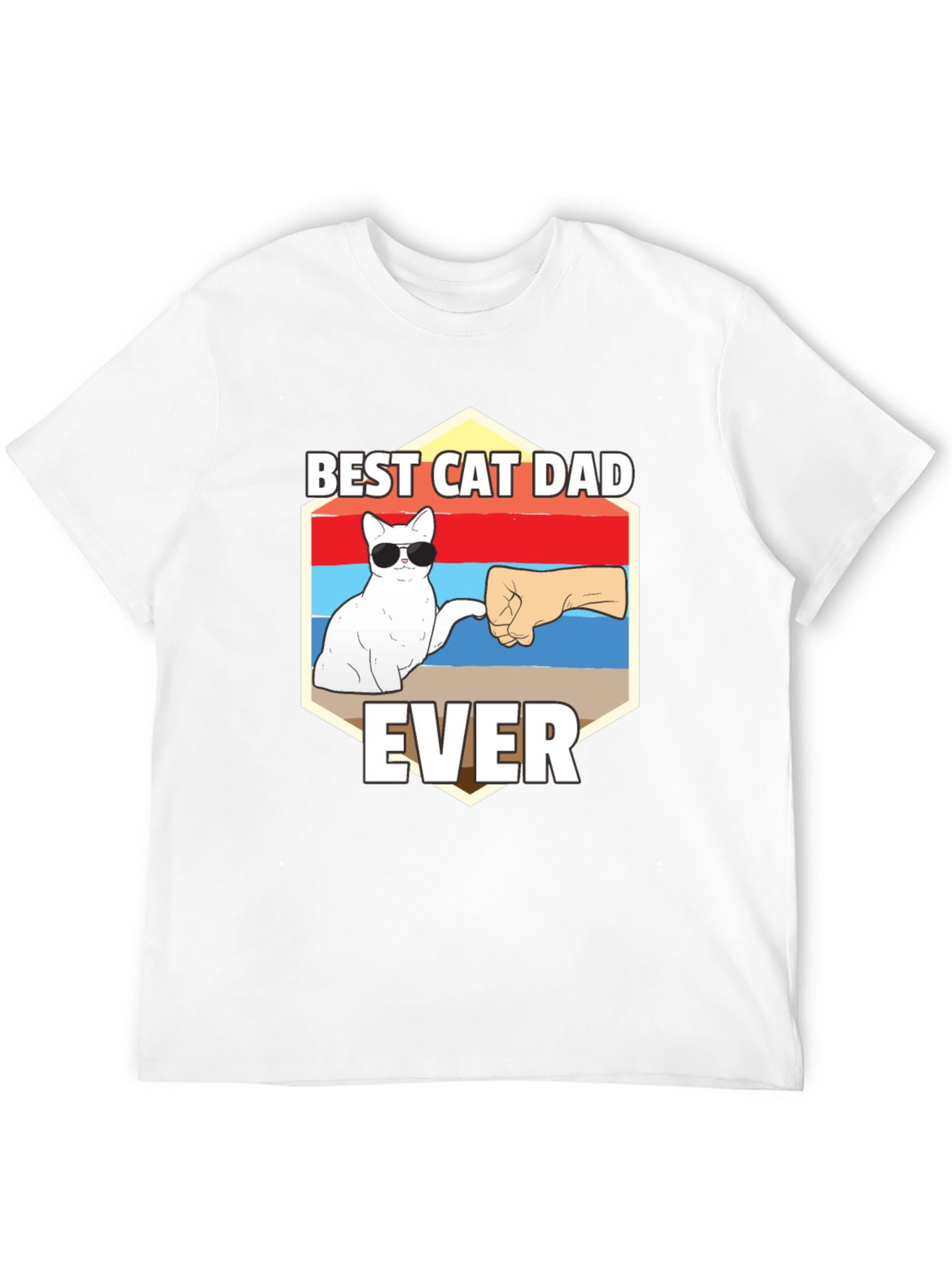 Best Cat Dad Ever Graphic T-Shirt