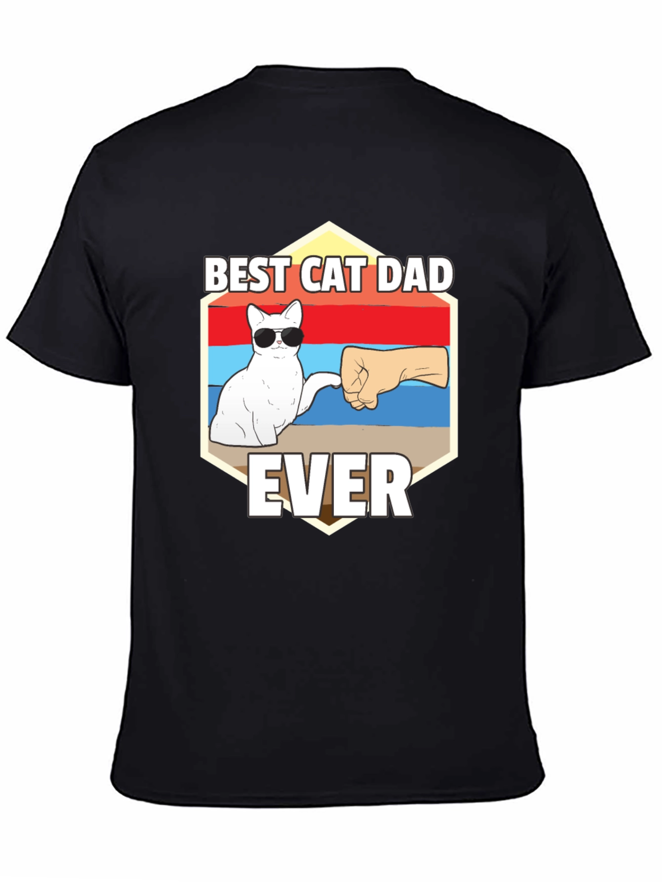 Best Cat Dad Ever Graphic T-Shirt