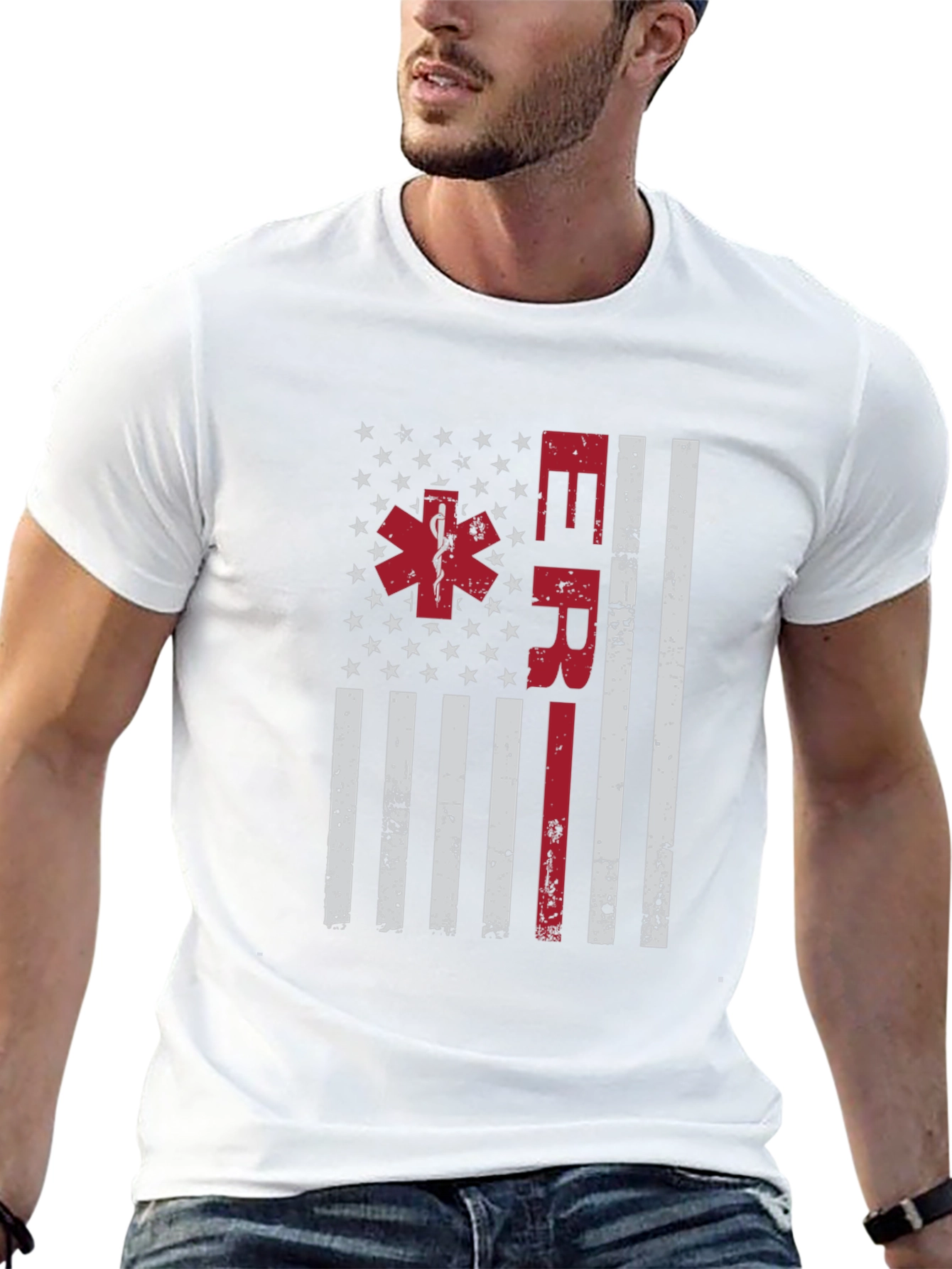 ER American Flag T-Shirt - Emergency Responder Tee