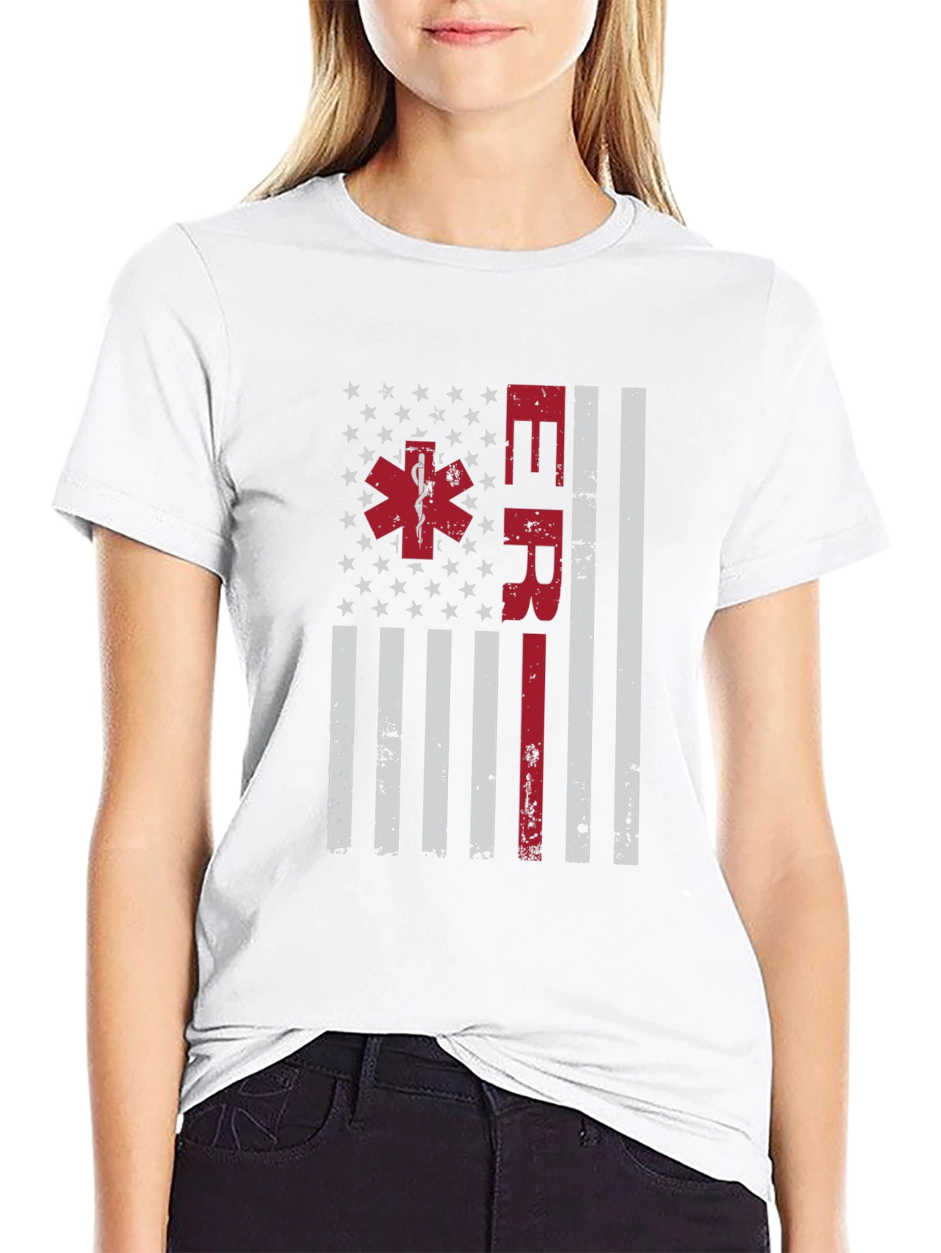 ER American Flag T-Shirt - Emergency Responder Tee