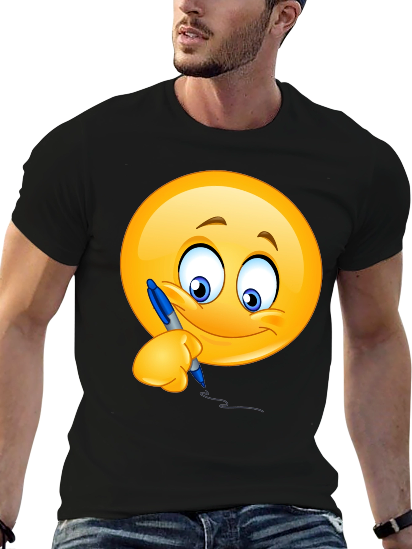 Emoji Writer Graphic T-Shirt - Fun & Expressive Tee