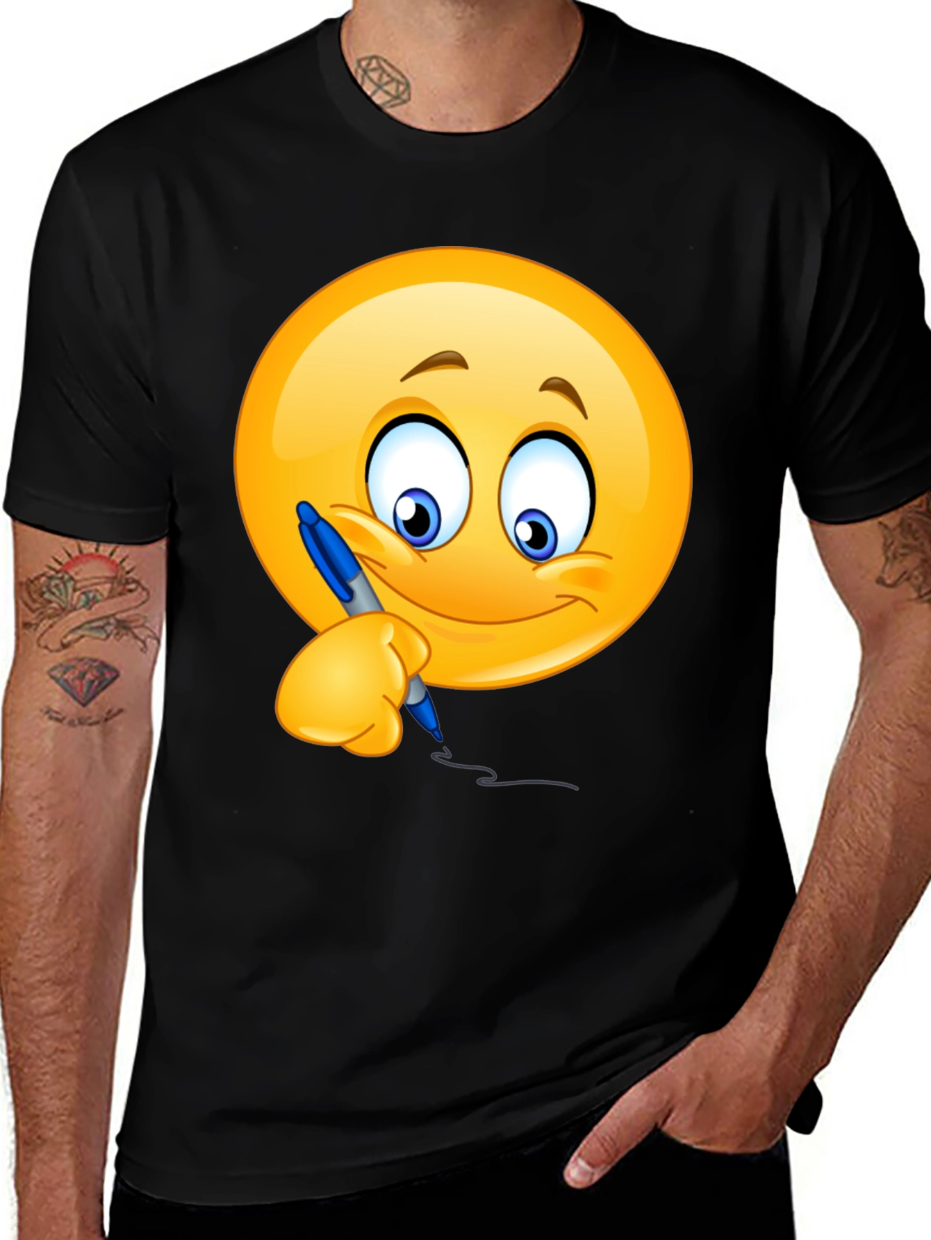 Emoji Writer Graphic T-Shirt - Fun & Expressive Tee