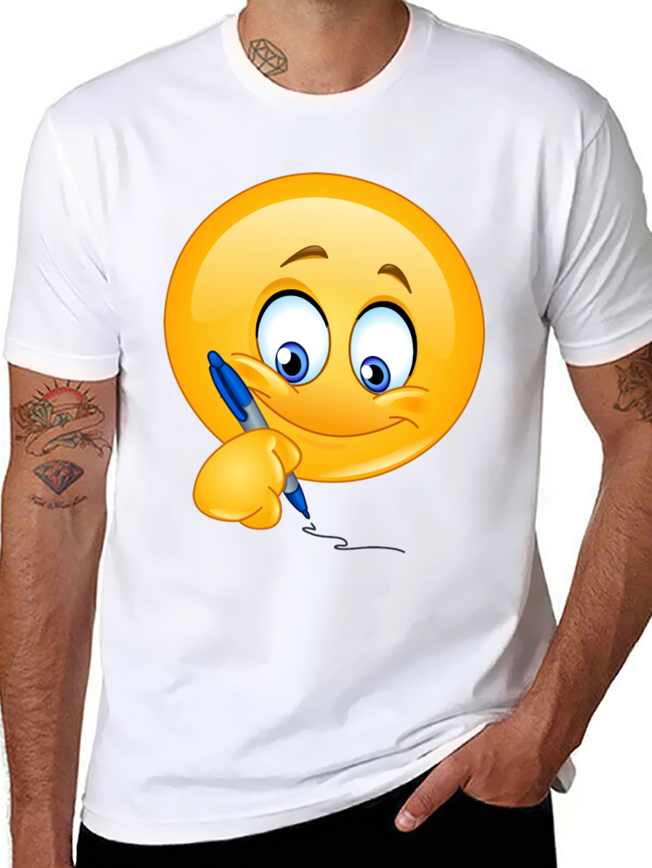 Emoji Writer Graphic T-Shirt - Fun & Expressive Tee