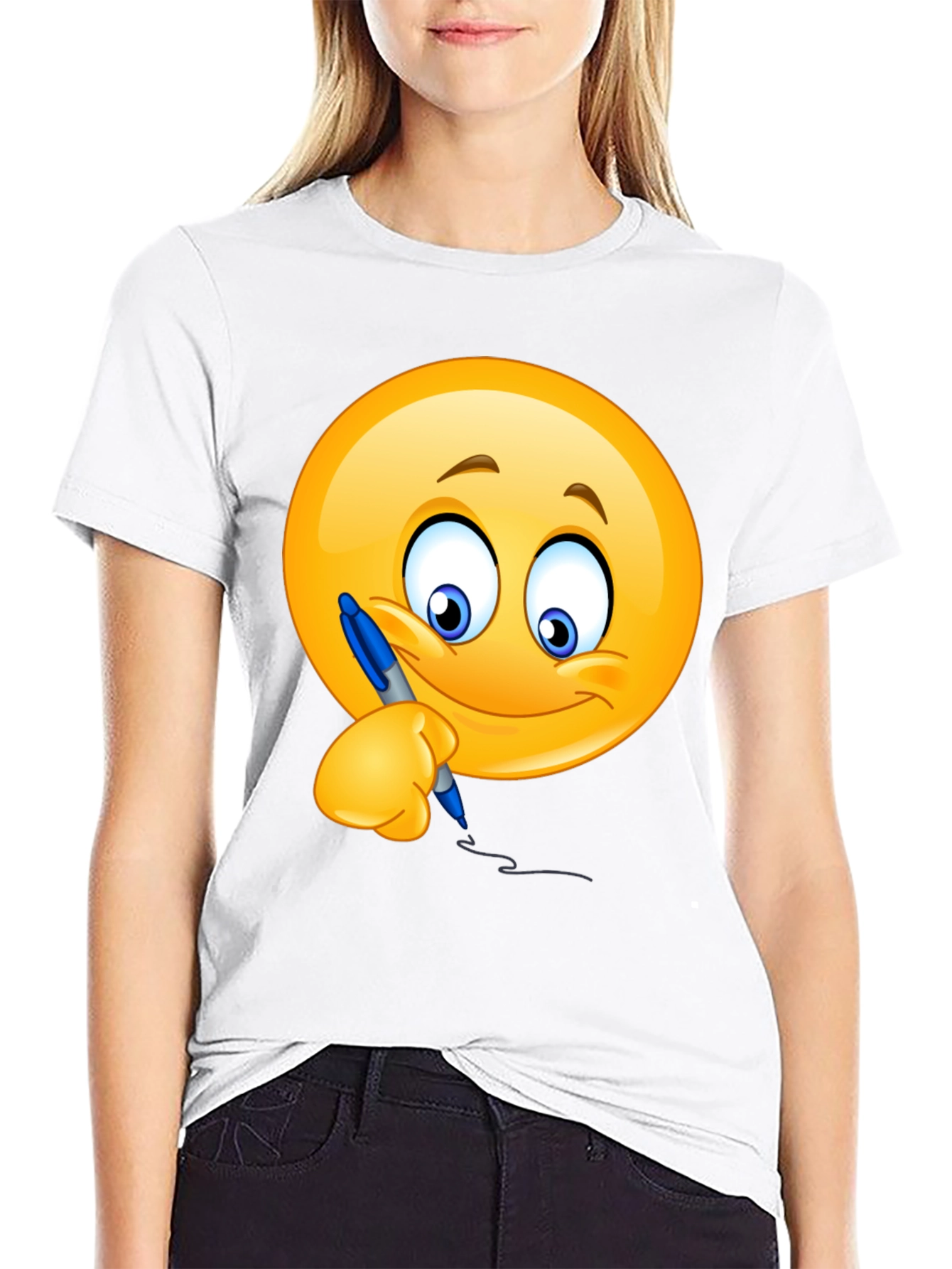 Emoji Writer Graphic T-Shirt - Fun & Expressive Tee