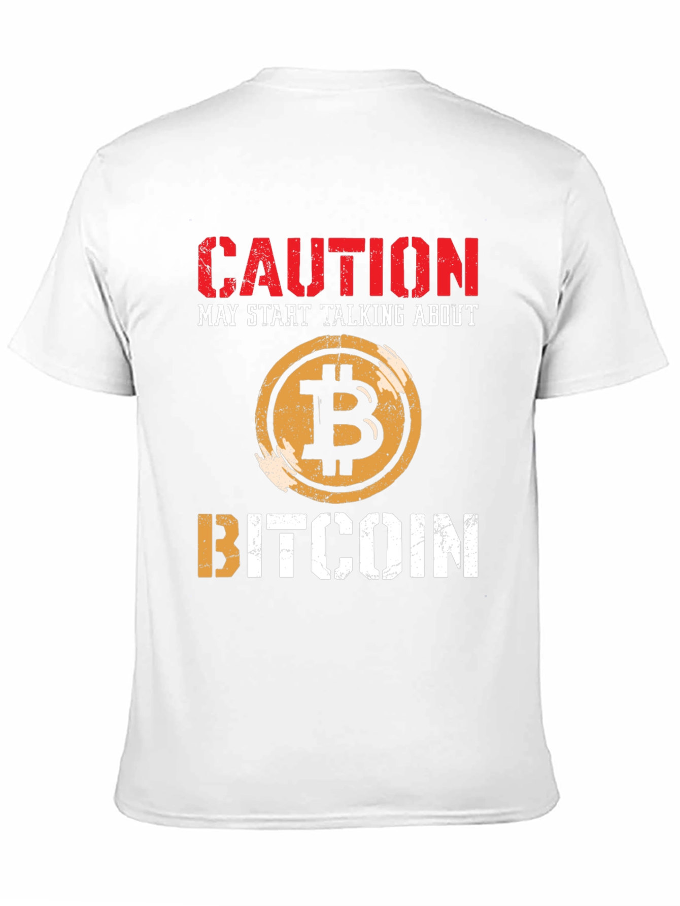 Bitcoin Caution T-Shirt Crypto Currency Tee