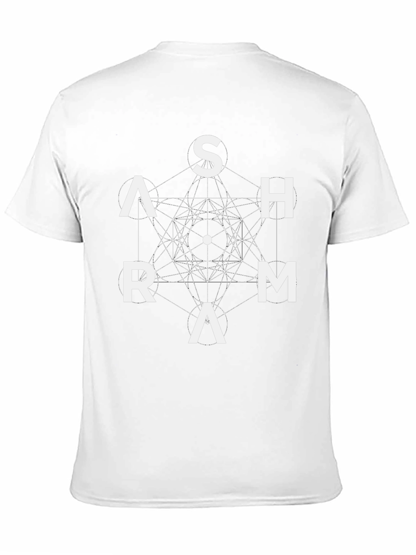 ASHRAM Graphic Tee - Geometric Design Black T-Shirt