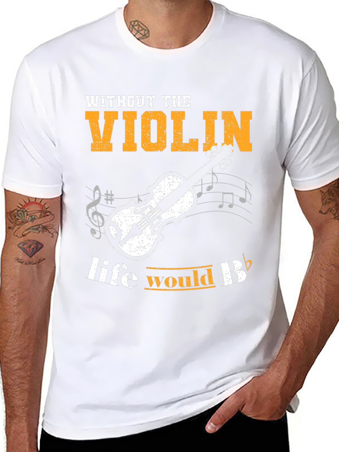 Violin T-Shirt: Life Would Be Flat Without It