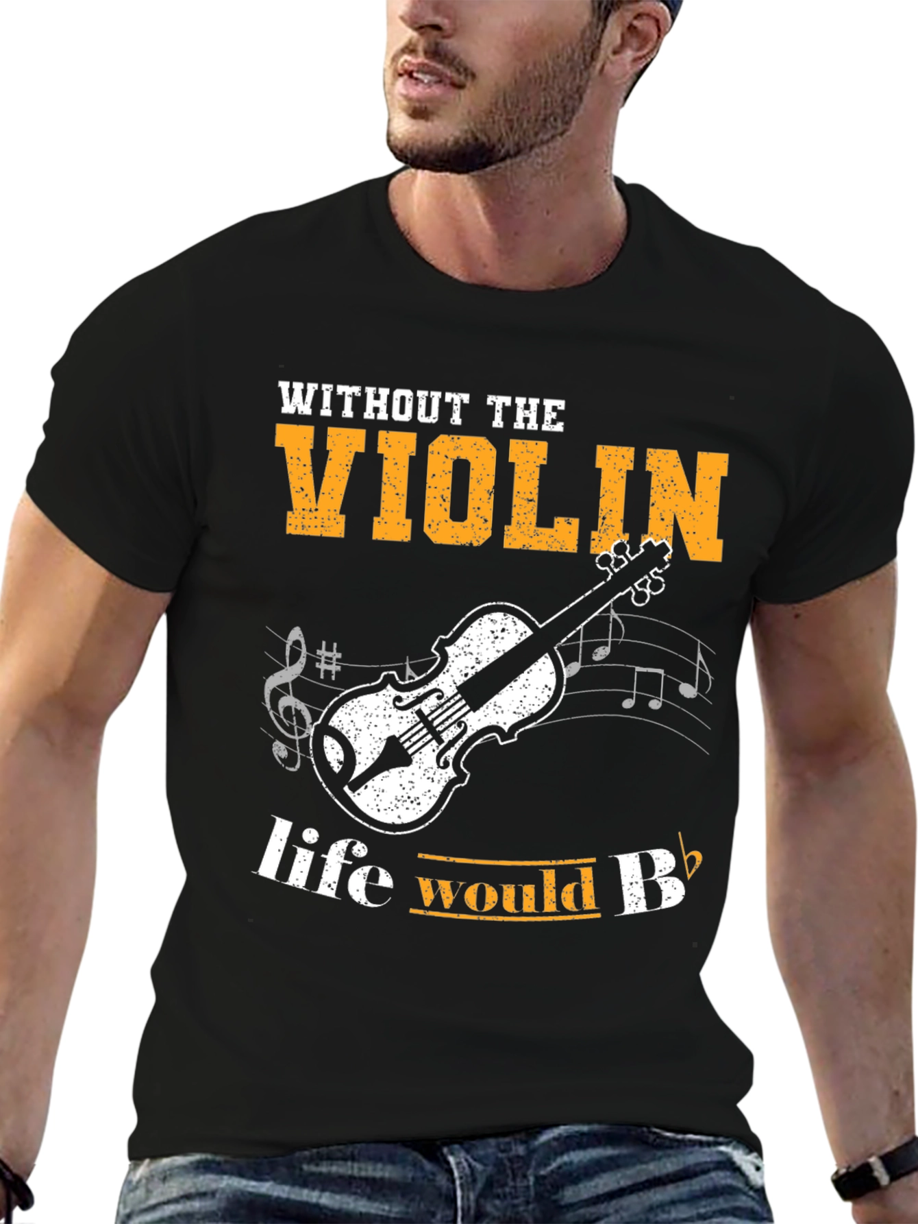 Violin T-Shirt: Life Would Be Flat Without It