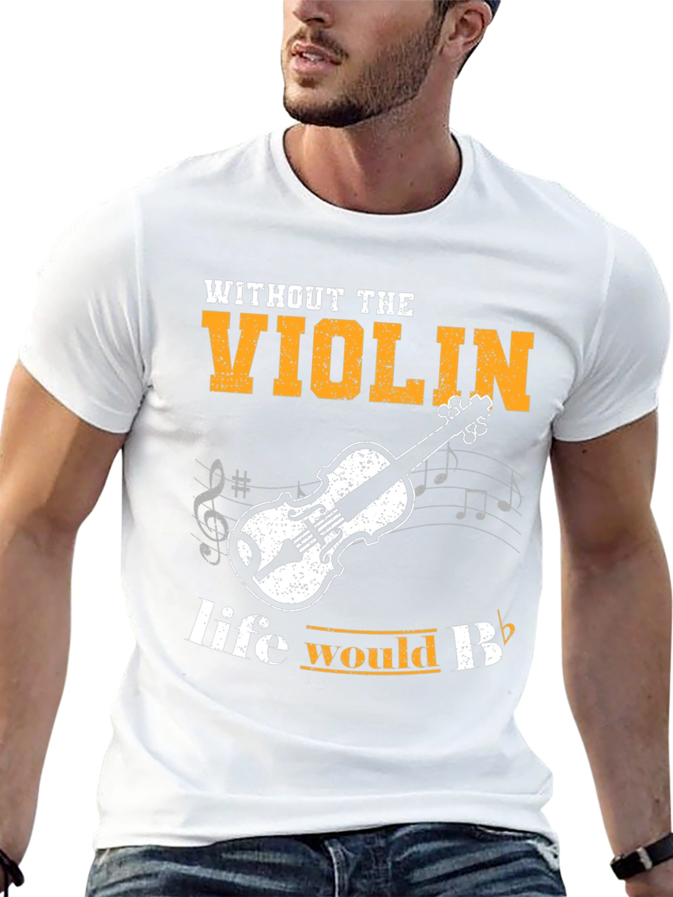 Violin T-Shirt: Life Would Be Flat Without It
