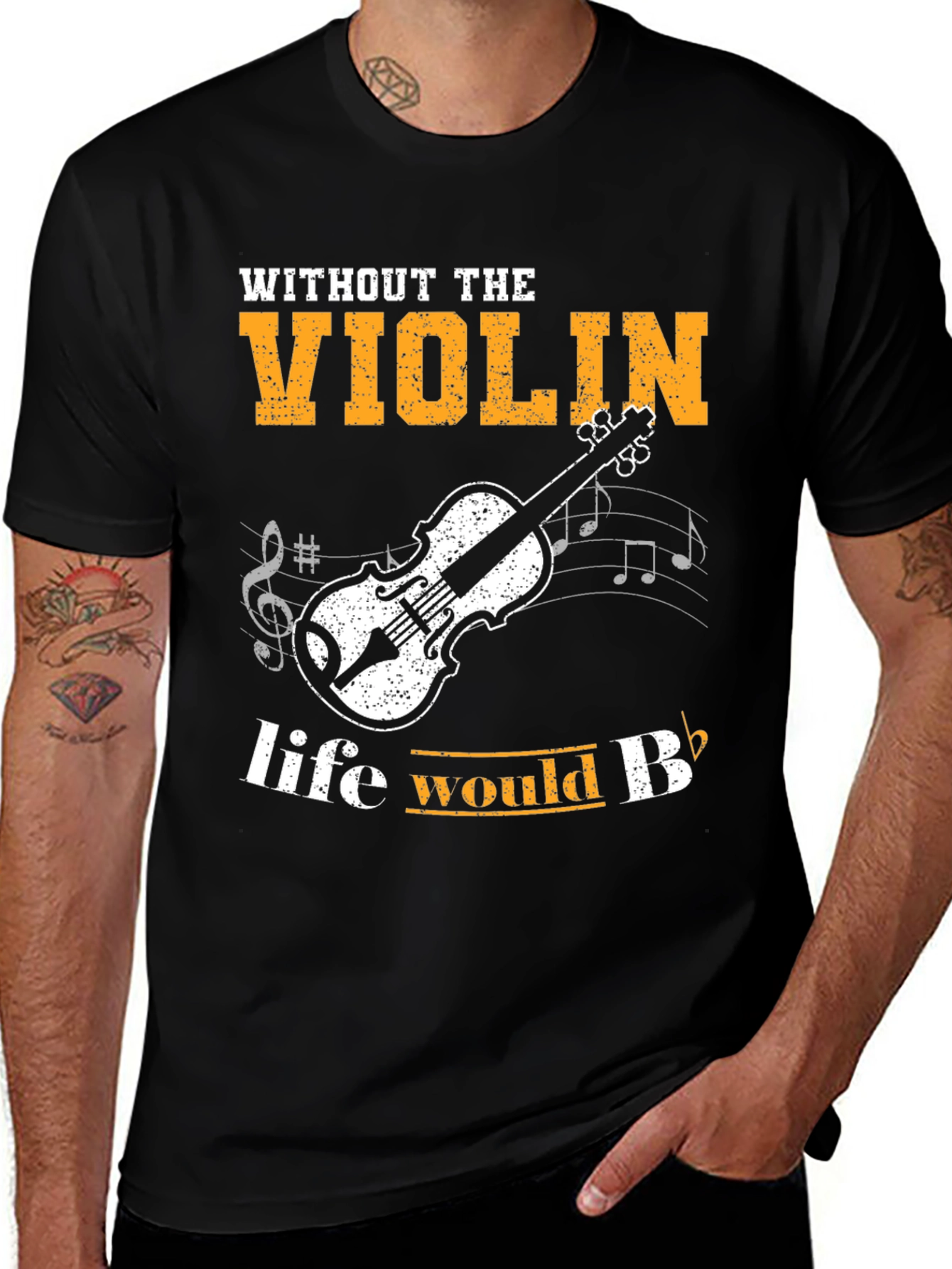 Violin T-Shirt: Life Would Be Flat Without It