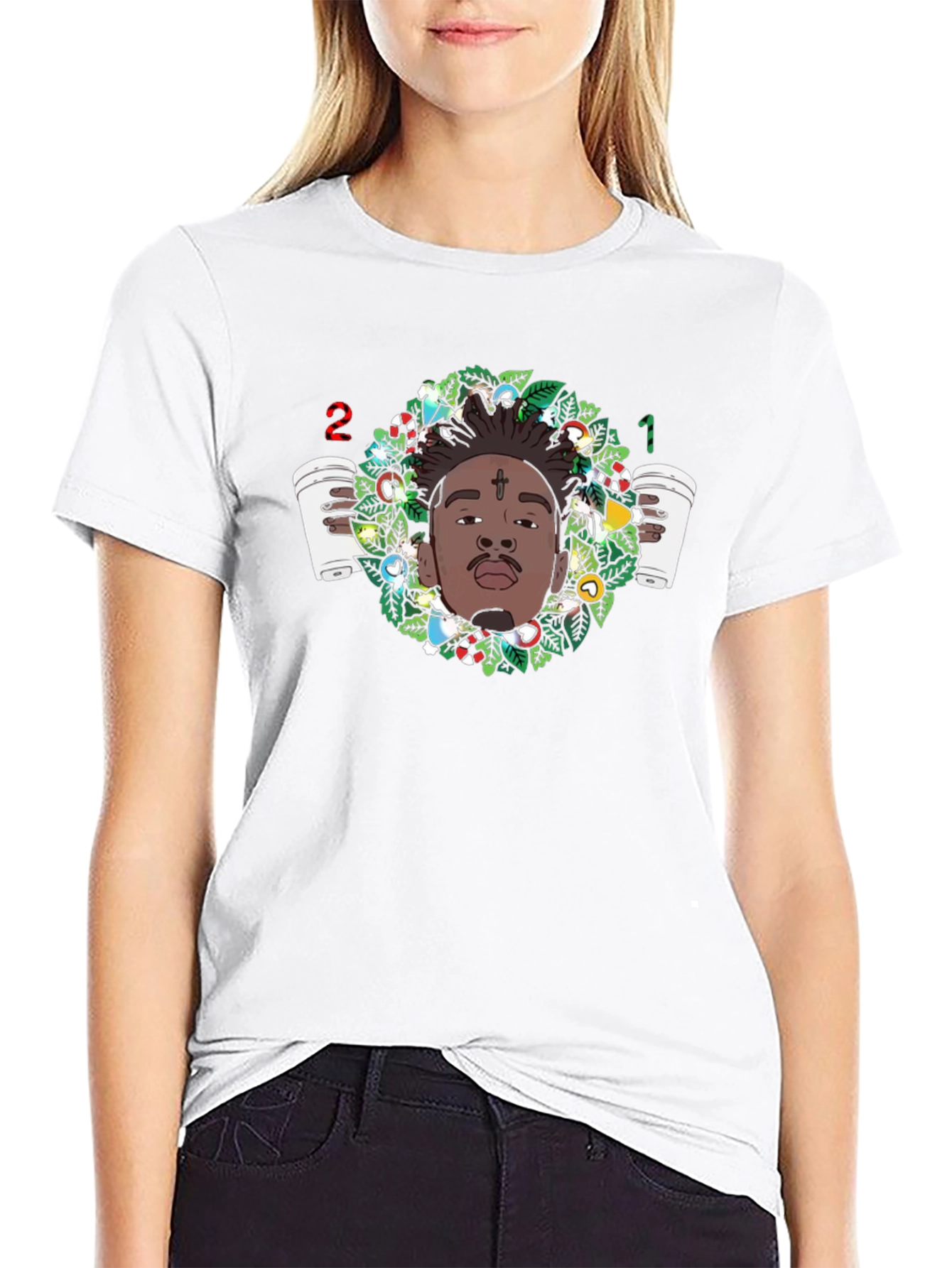 21 Savage Christmas Wreath T-Shirt
