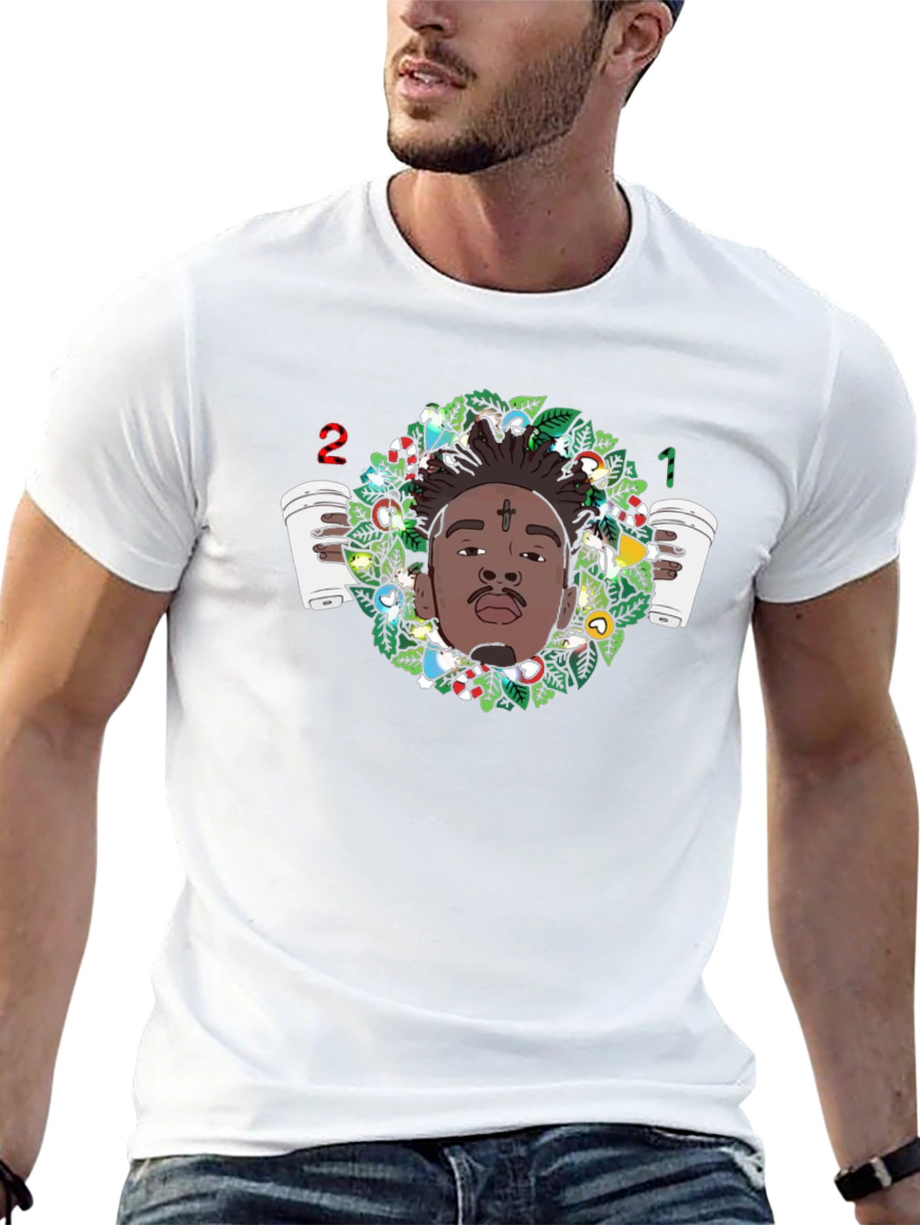 21 Savage Christmas Wreath T-Shirt