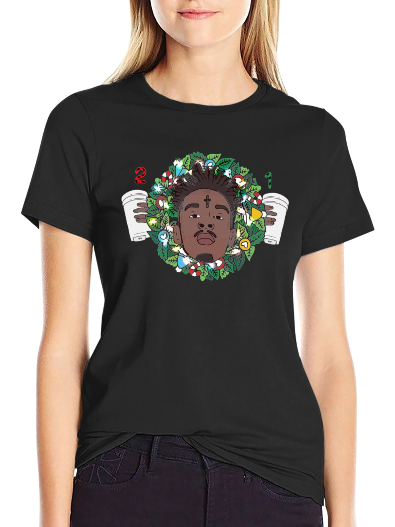 21 Savage Christmas Wreath T-Shirt