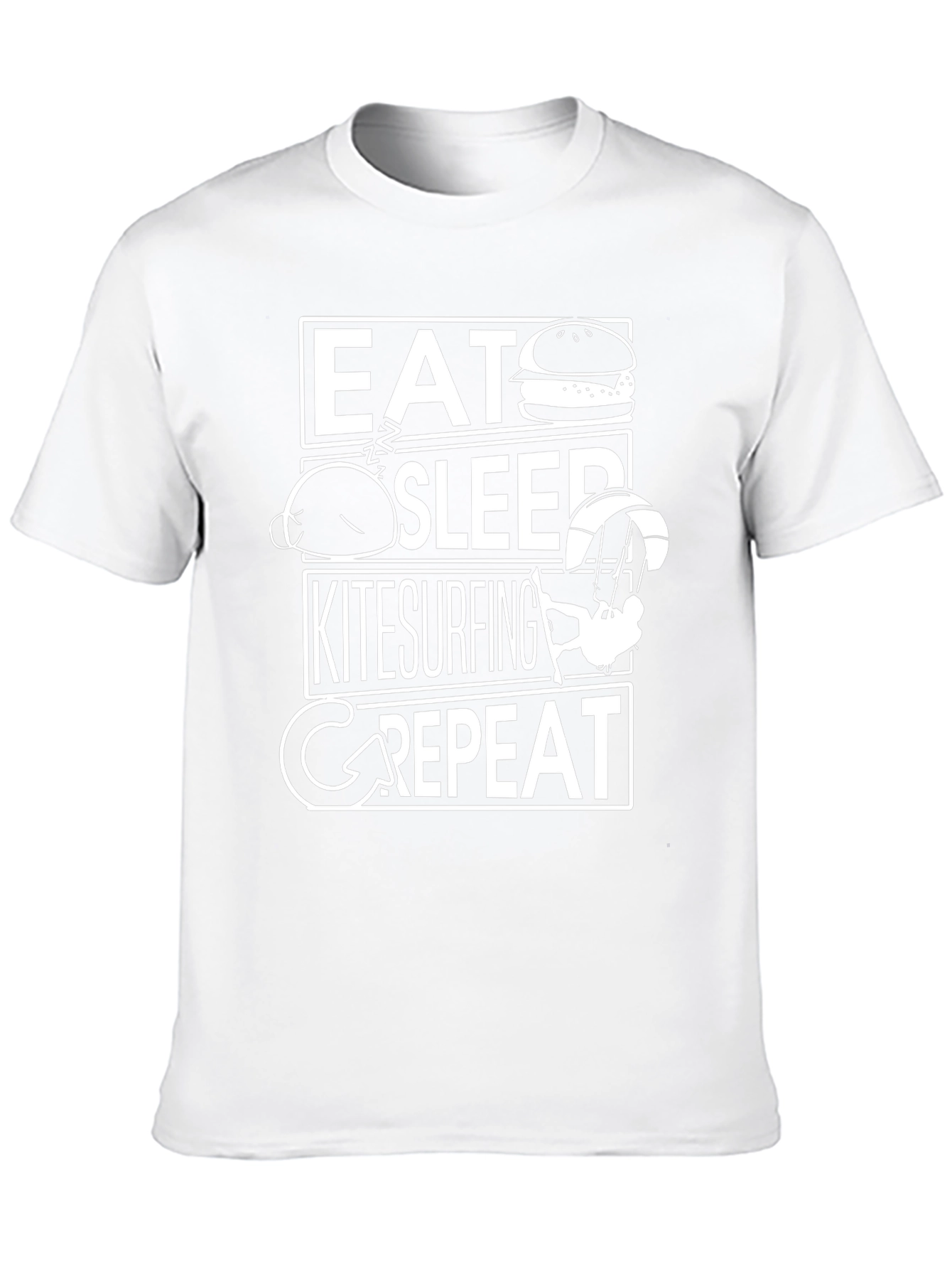Eat Sleep Kitesurfing Repeat Black T-Shirt