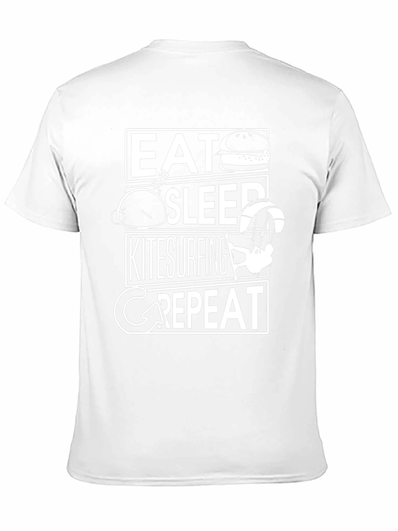 Eat Sleep Kitesurfing Repeat Black T-Shirt