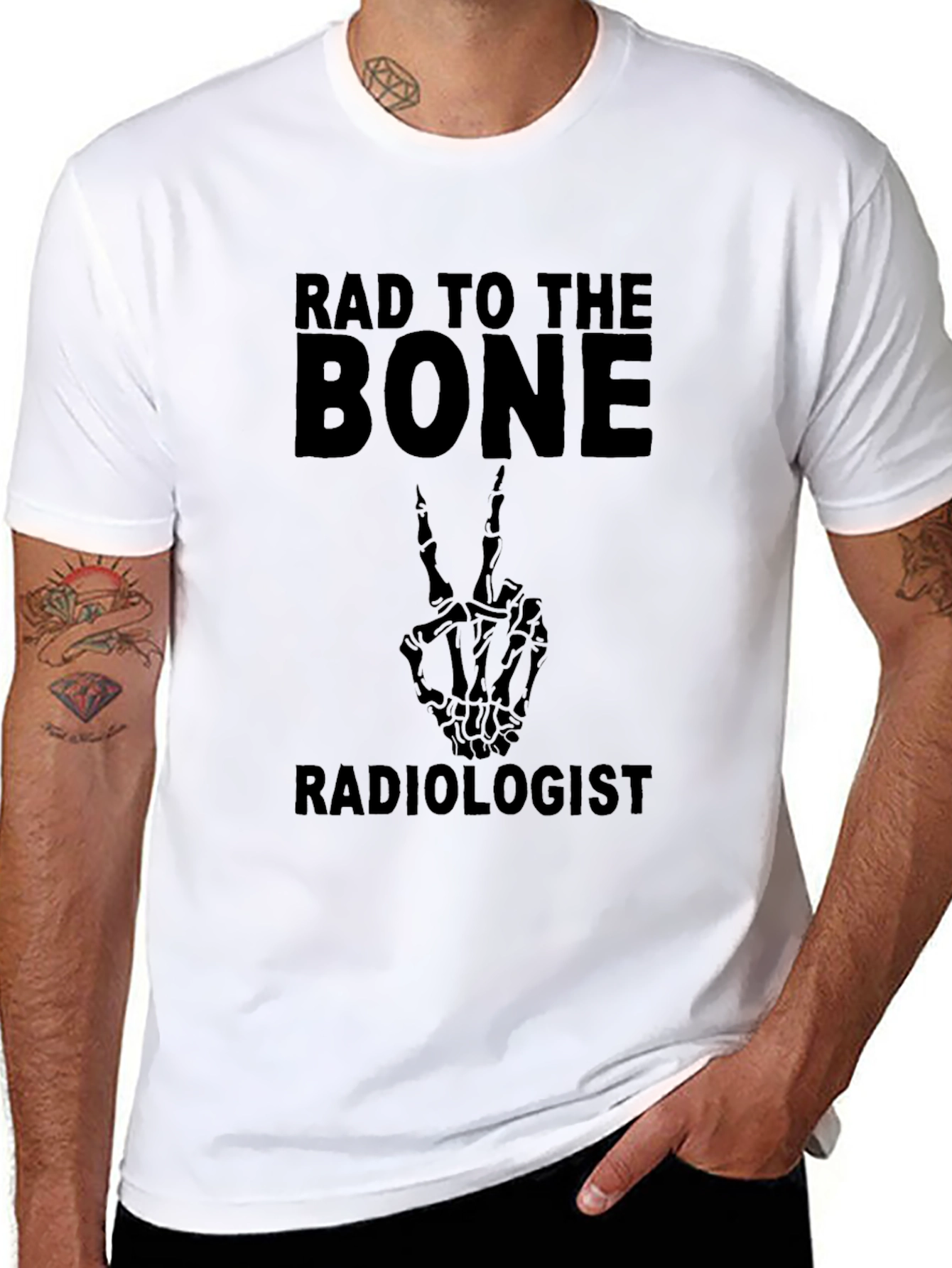 Rad to the Bone Radiologist Black T-Shirt