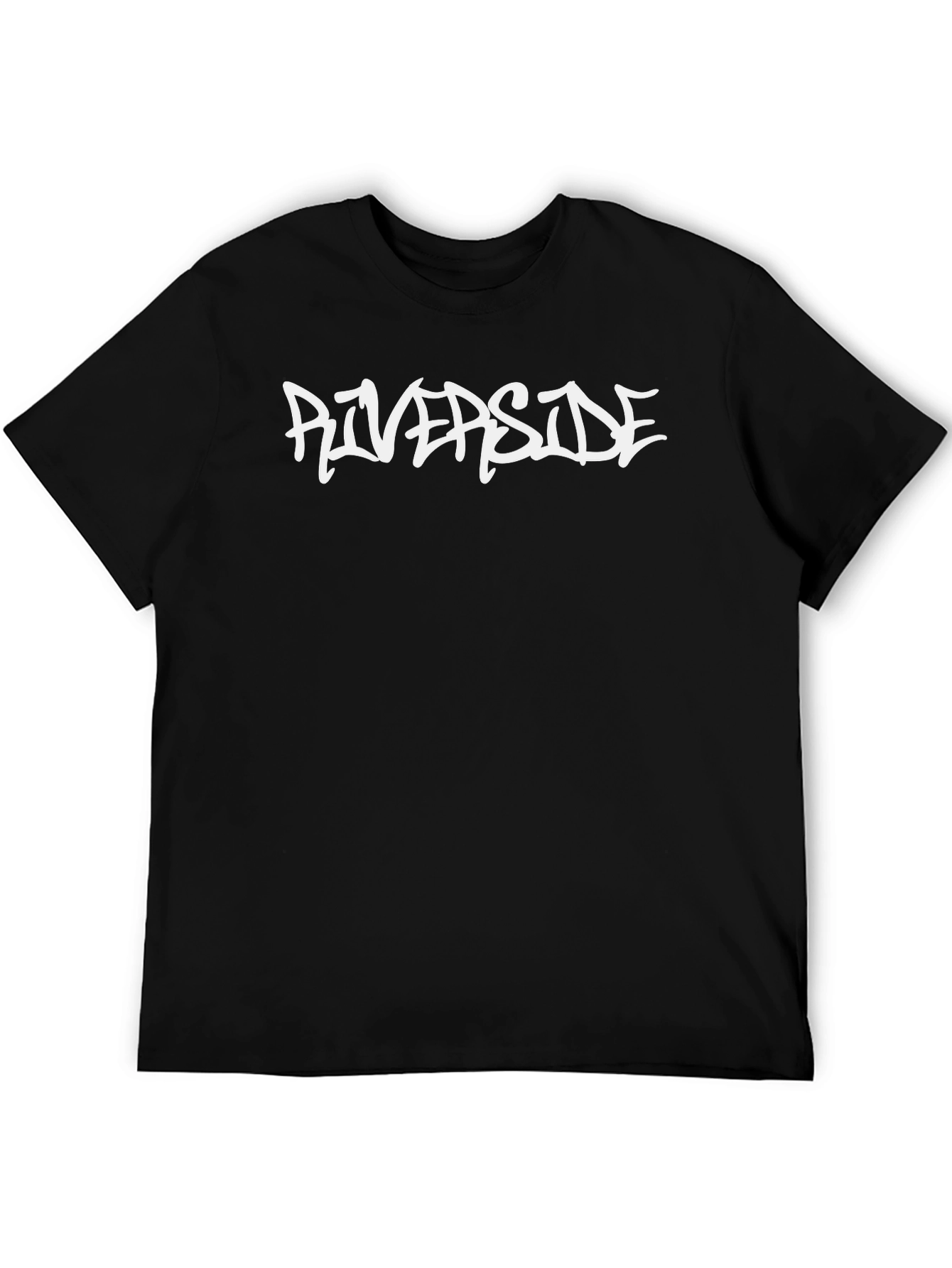 Riverside Graphic Print Mens Black T-Shirt