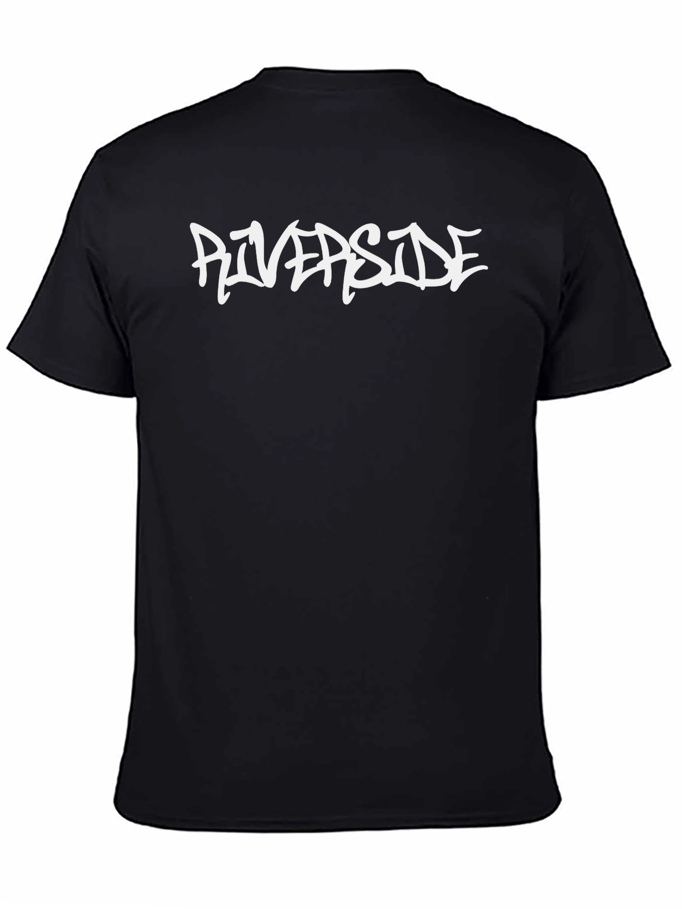 Riverside Graphic Print Mens Black T-Shirt