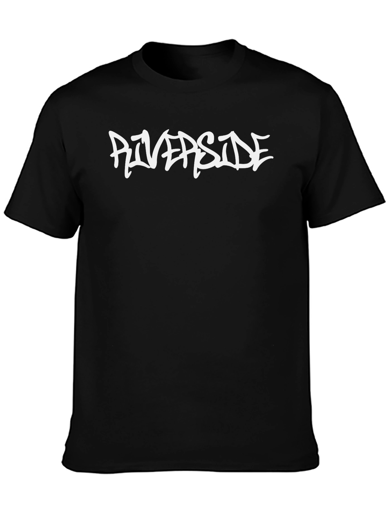Riverside Graphic Print Mens Black T-Shirt