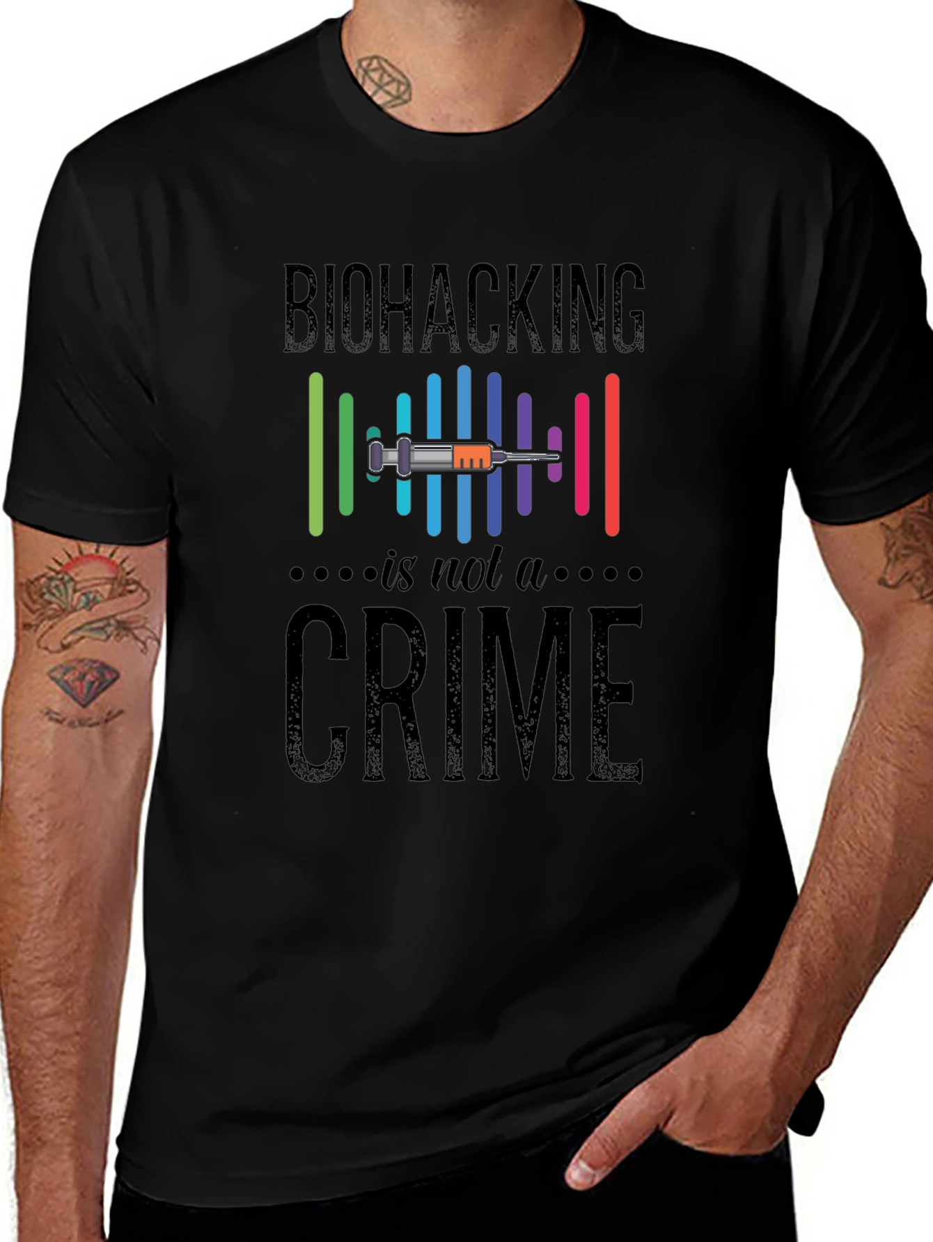 Biohacking Is Not A Crime Graphic T-Shirt