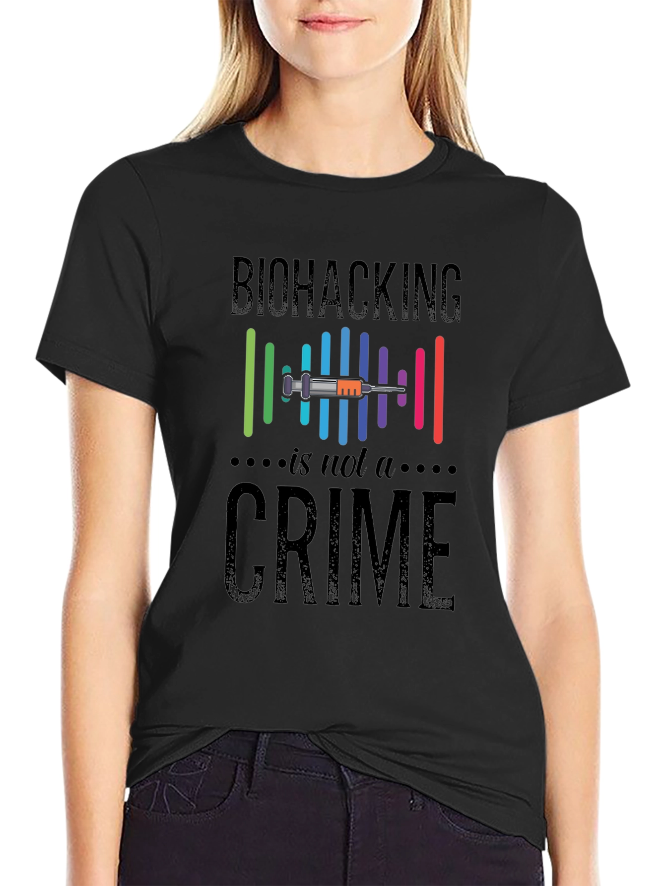 Biohacking Is Not A Crime Graphic T-Shirt
